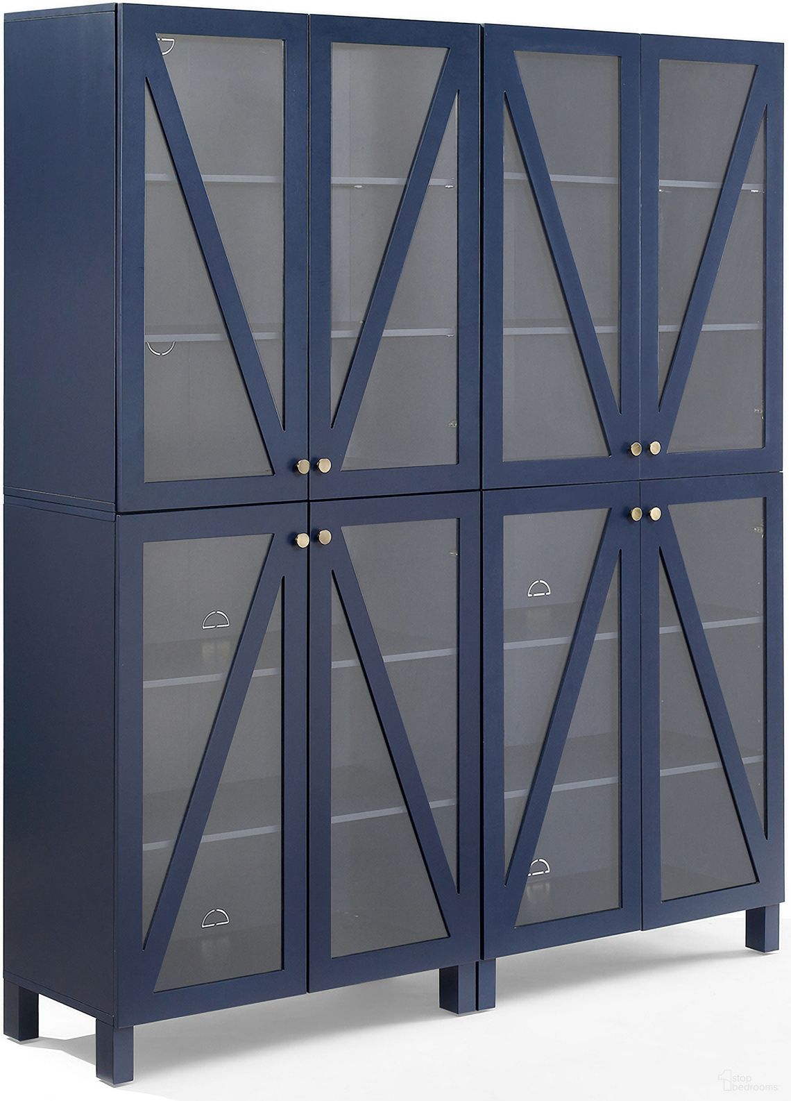 Cassai 2-Piece Kitchen Storage Pantry Set In Navy