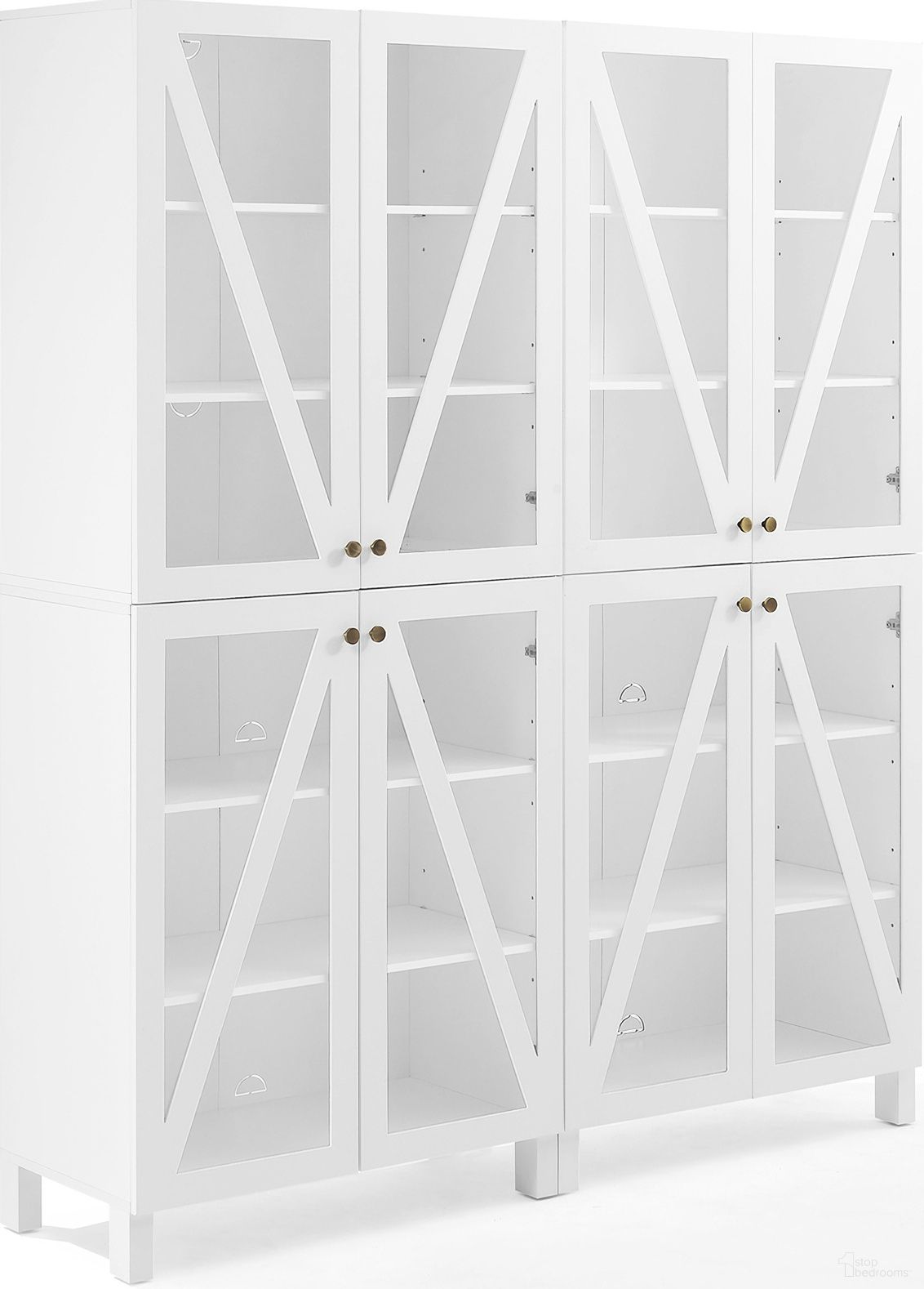 Cassai 2-Piece Kitchen Storage Pantry Set In White