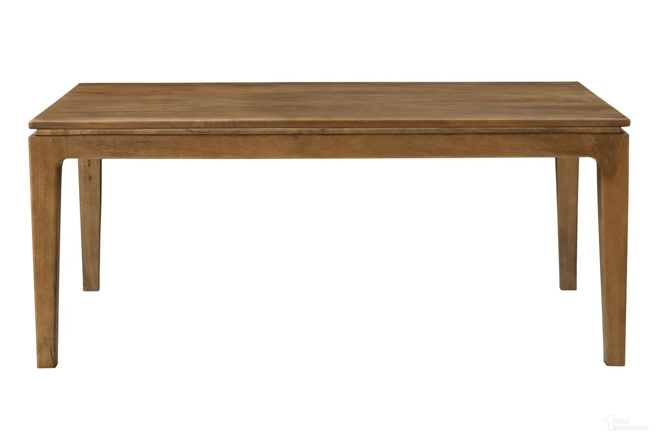 Cassandra Large Rectangular Dining Table In Spice Tan