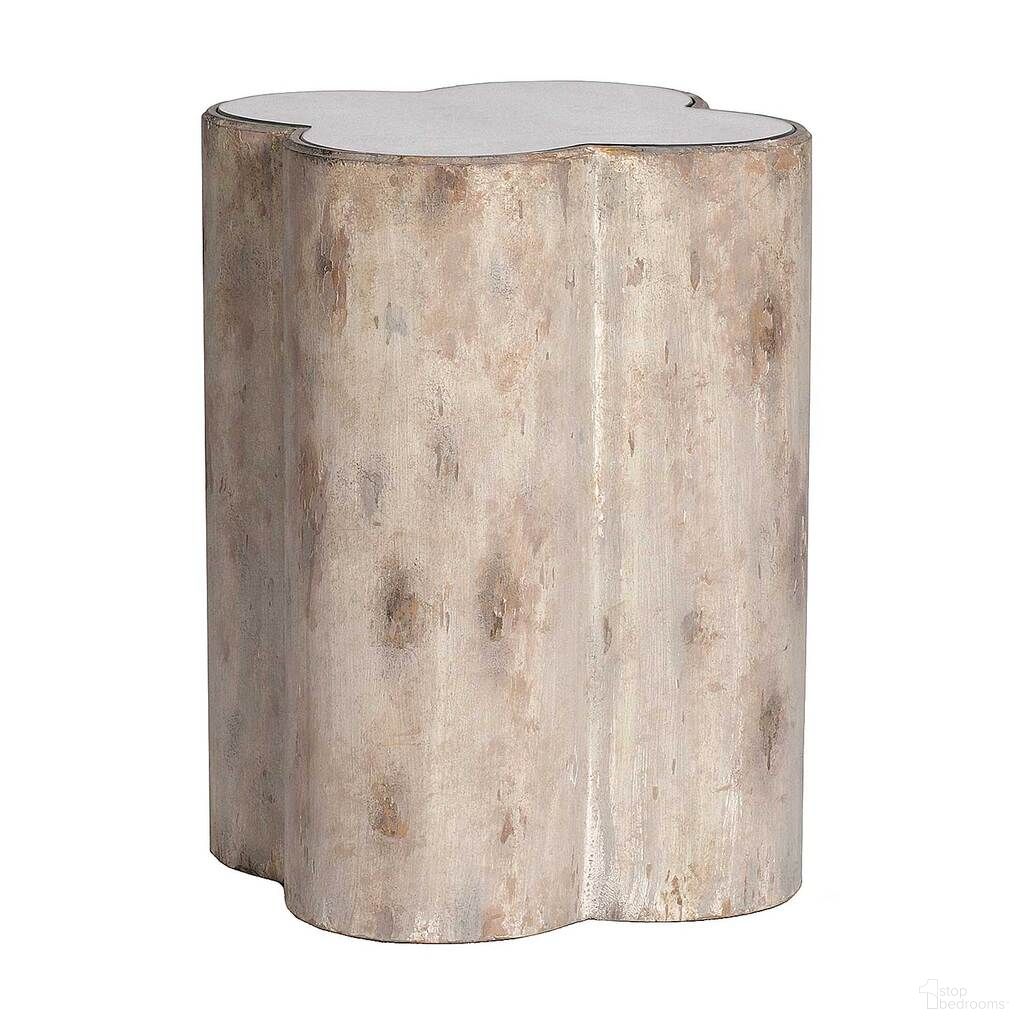 The appearance of Cassandra Side Table In Distressed Dove and Antique Mirror designed by Gabby in the transitional interior design. This distressed dove/antique mirror piece of furniture  was selected by 1StopBedrooms from Cassandra Collection to add a touch of cosiness and style into your home. Sku: SCH-220355. Material: Mirror.