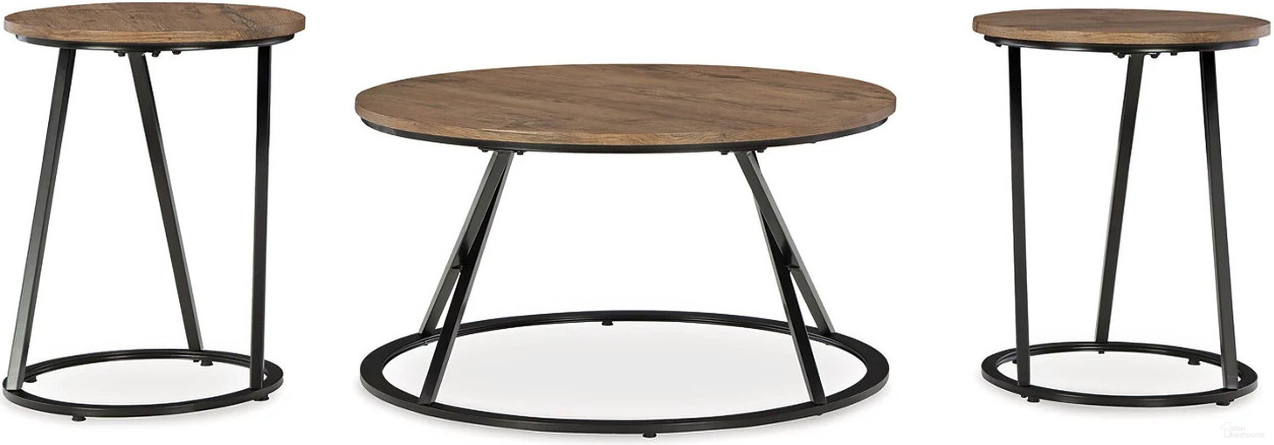 The appearance of Cassbryn Table Set of 3 In Brown and Black designed by Signature Design by Ashley in the modern / contemporary interior design. This brown/black piece of furniture was selected by 1StopBedrooms from Cassbryn Collection to add a touch of cosiness and style into your home. Sku: T152-13. Material: Wood.