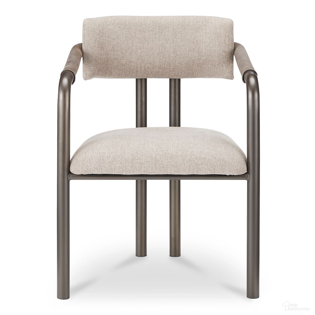 The appearance of Cassidy Dining Chair In Brown designed by Moes Home in the modern / contemporary interior design. This light brown piece of furniture  was selected by 1StopBedrooms from Cassidy Collection to add a touch of cosiness and style into your home. Sku: YM-1022-21. Material: Polyester. Chair Type: Arm Chair.