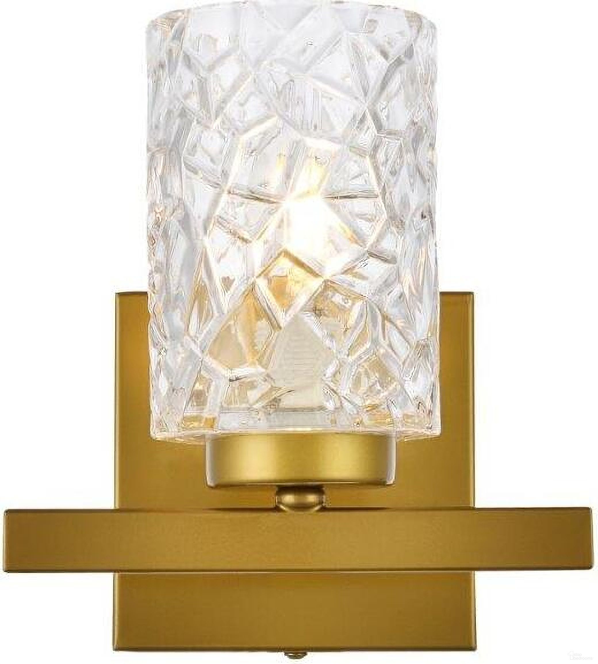 Cassie 1 Light Bath Sconce In Brass With Clear Shade
