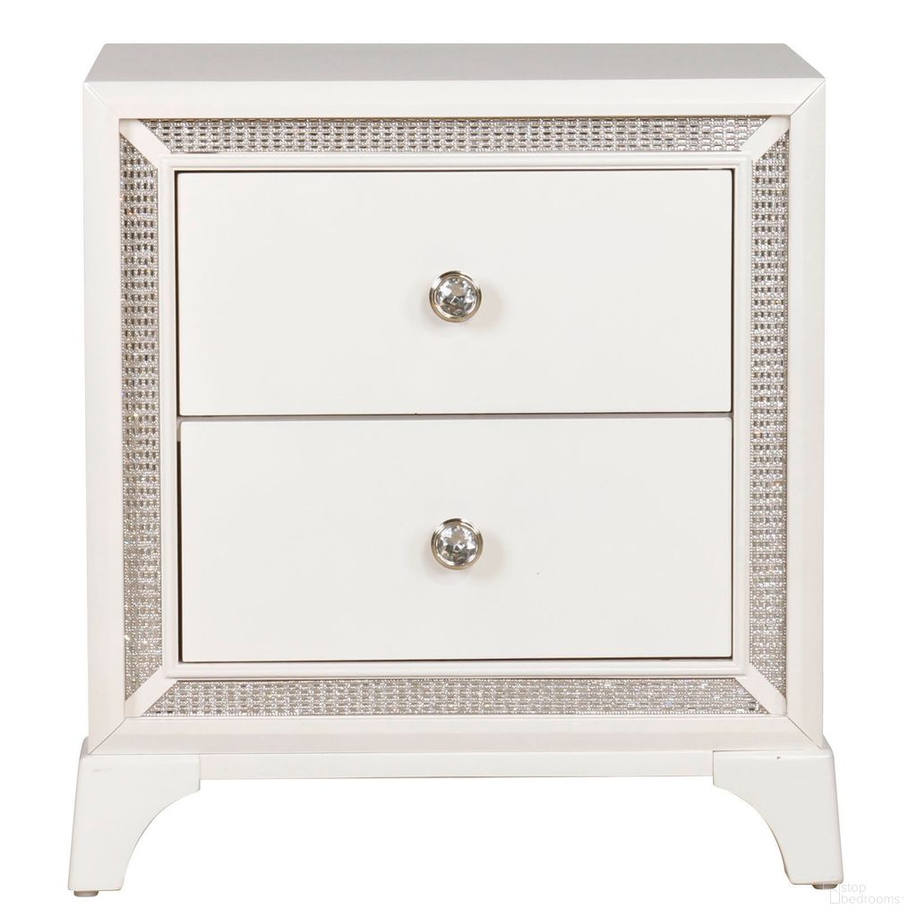 The appearance of Cassie Illuminating Nightstand In Off White designed by Steve Silver in the modern / contemporary interior design. This off white piece of furniture was selected by 1StopBedrooms from Cassie Collection to add a touch of cosiness and style into your home. Sku: CAS900NS. Material: Wood.