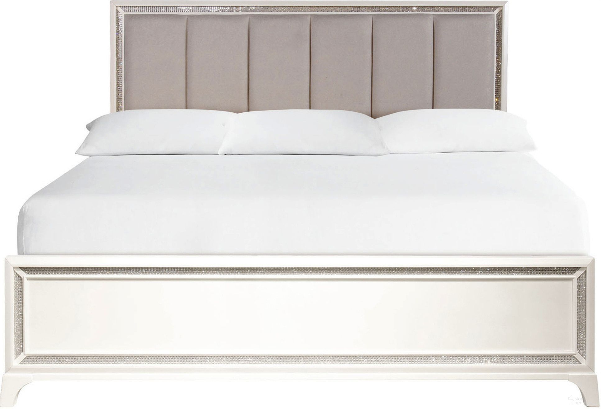 The appearance of Cassie King Bed In Off White designed by Steve Silver in the modern / contemporary interior design. This off white piece of furniture was selected by 1StopBedrooms from Cassie Collection to add a touch of cosiness and style into your home. Sku: CAS900KHB;CAS900KFB;CAS900SR. Bed Type: Panel Bed. Material: Wood. Bed Size: King.