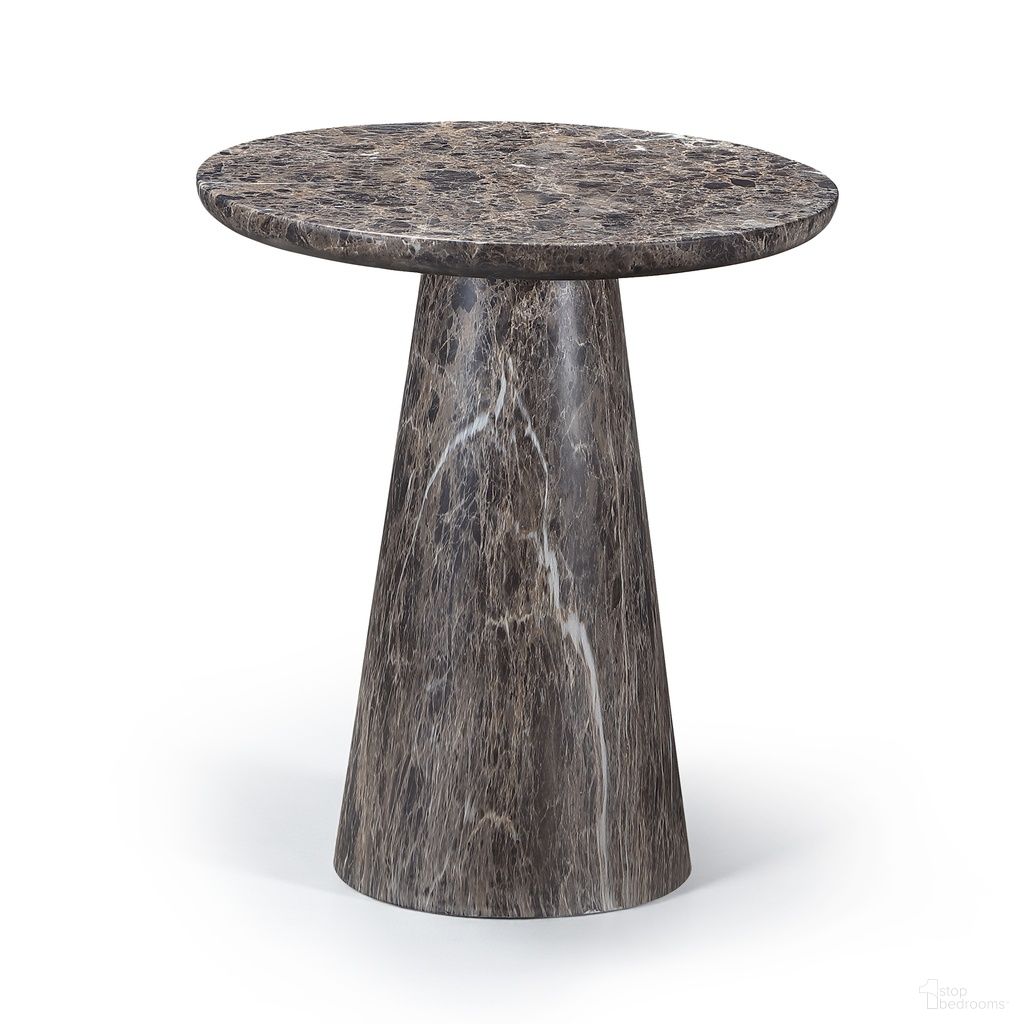 The appearance of Cassino Concrete Indoor and Outdoor End Table In Brown designed by Meridian in the modern / contemporary interior design. This brown piece of furniture  was selected by 1StopBedrooms from Cassino Collection to add a touch of cosiness and style into your home. Sku: 585Brown-ET. Material: Concrete.
