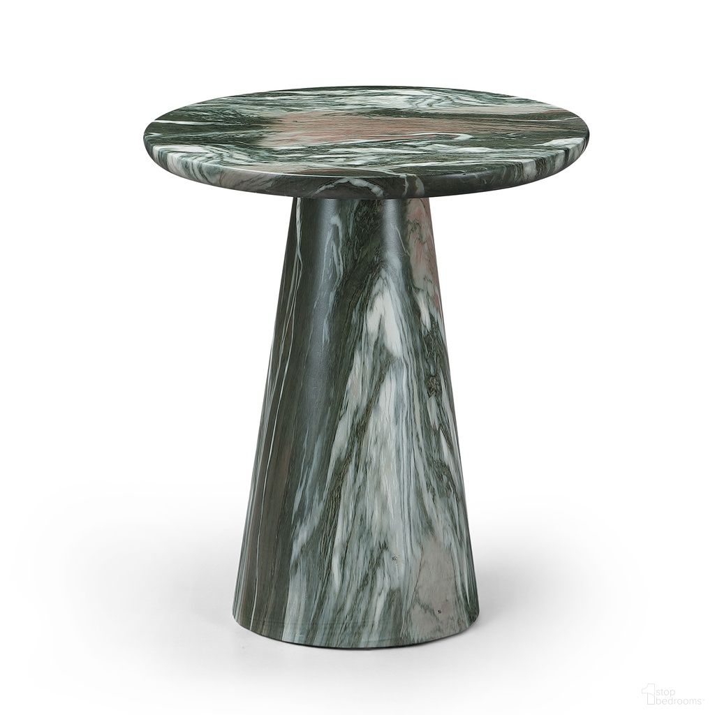 The appearance of Cassino Concrete Indoor and Outdoor End Table In Green designed by Meridian in the modern / contemporary interior design. This green piece of furniture  was selected by 1StopBedrooms from Cassino Collection to add a touch of cosiness and style into your home. Sku: 585Green-ET. Material: Concrete.