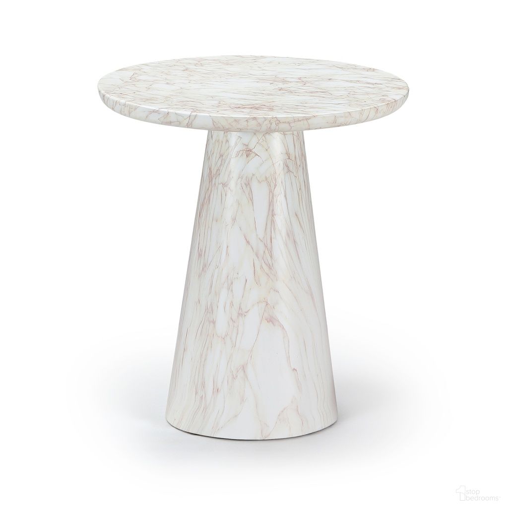 The appearance of Cassino Concrete Indoor and Outdoor End Table In White designed by Meridian in the modern / contemporary interior design. This white piece of furniture  was selected by 1StopBedrooms from Cassino Collection to add a touch of cosiness and style into your home. Sku: 585White-ET. Material: Concrete.