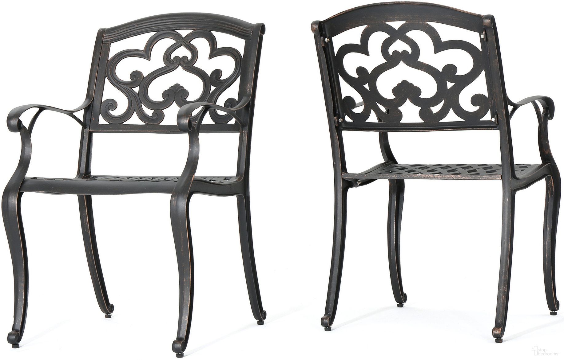 Cast Aluminum Dining Chair with Hand Crafted Details