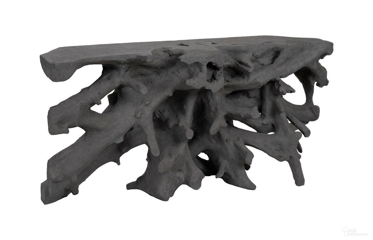 The appearance of Cast Root Console Table In Charcoal Gray designed by Phillips Collection in the modern / contemporary interior design. This charcoal gray piece of furniture  was selected by 1StopBedrooms from  to add a touch of cosiness and style into your home. Sku: PH105205. Material: Resin.
