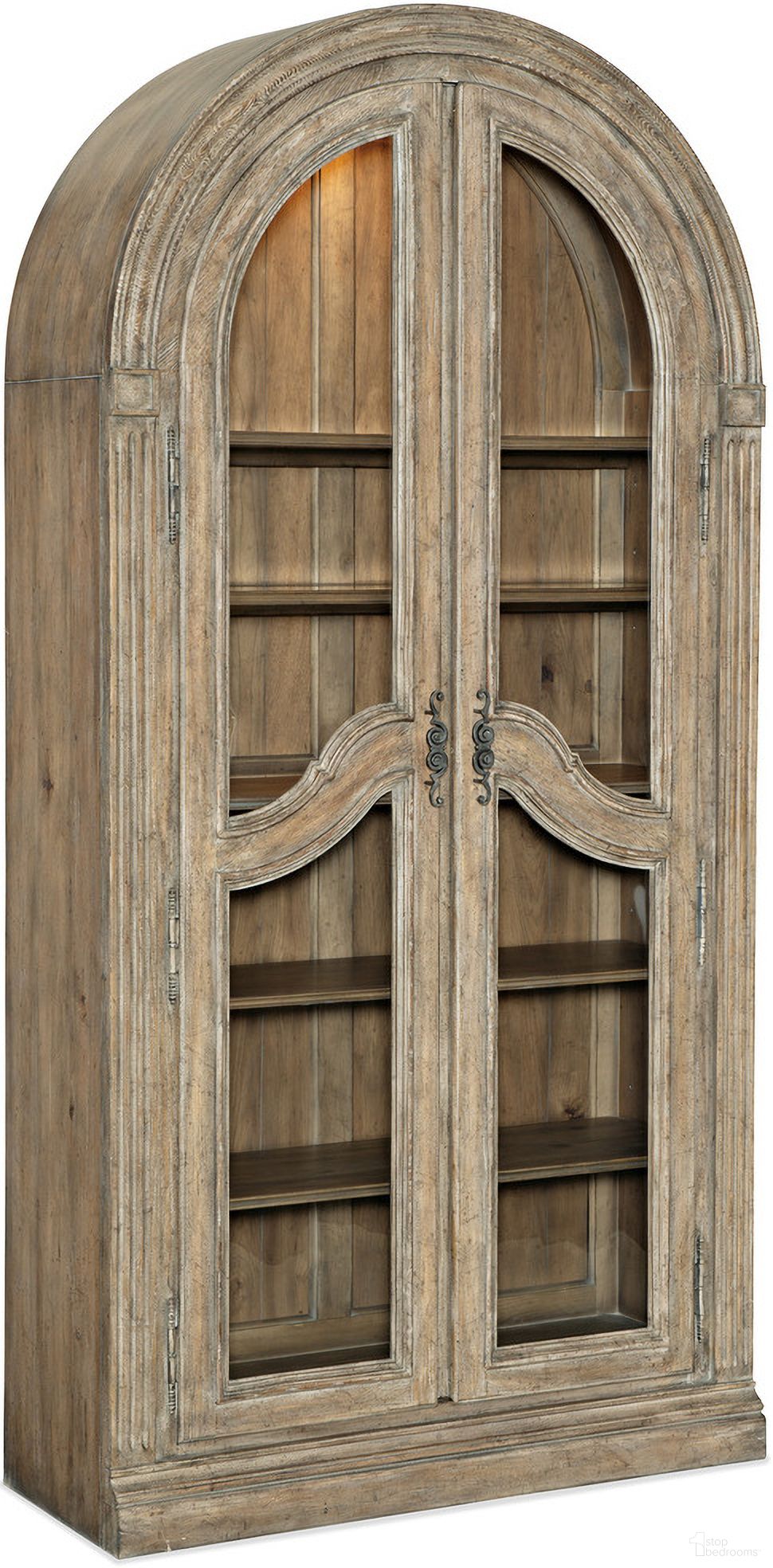 The appearance of Castella Bunching Curio designed by Hooker in the traditional interior design. This medium wood piece of furniture was selected by 1StopBedrooms from Castella Collection to add a touch of cosiness and style into your home. Sku: 5878-50001-80. Material: Walnut.