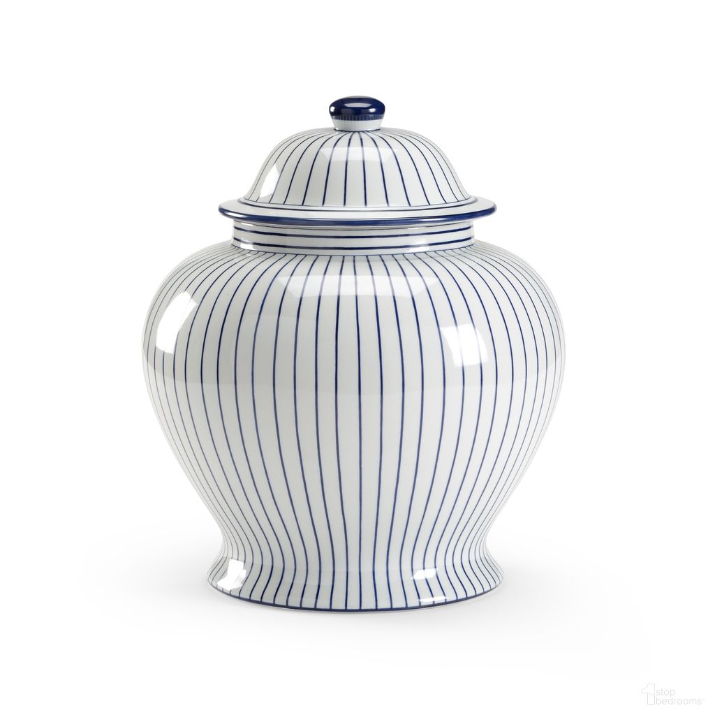 Castle Urn Small In Blue and Cream