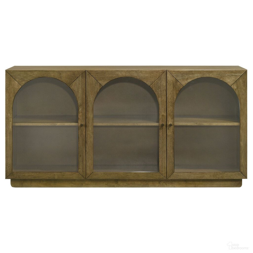 The appearance of Castlewood 71 Inch Dining Sideboard Buffet Server In Brown Oak designed by Coaster in the transitional interior design. This brown oak piece of furniture  was selected by 1StopBedrooms from Castlewood Collection to add a touch of cosiness and style into your home. Sku: 109355. Material: MDF.