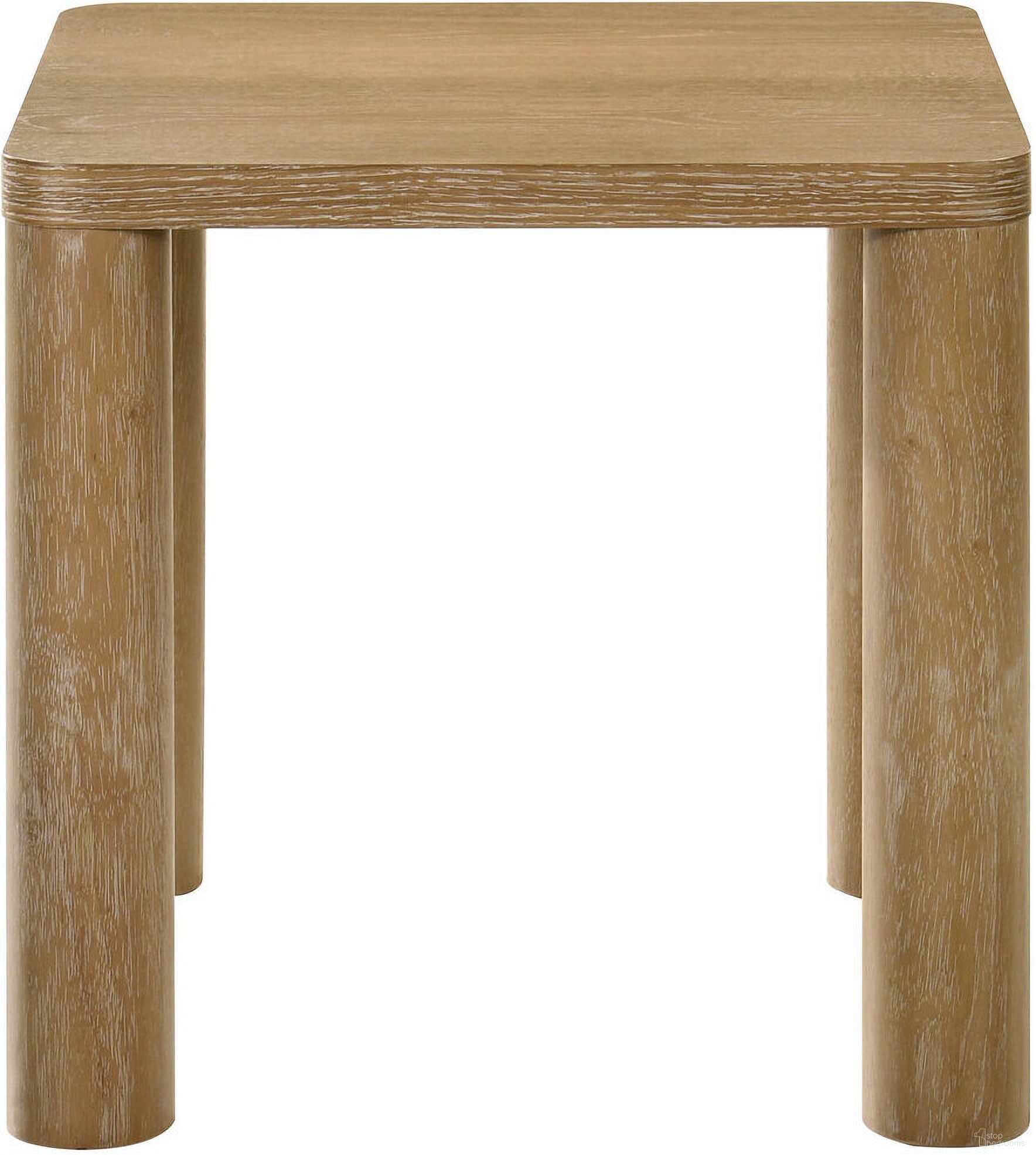 The appearance of Castlewood Engineered Wood Accent Side End Table In Washed Oak designed by Coaster in the transitional interior design. This washed oak piece of furniture was selected by 1StopBedrooms from Castlewood Collection to add a touch of cosiness and style into your home. Sku: 710867. Material: MDF.
