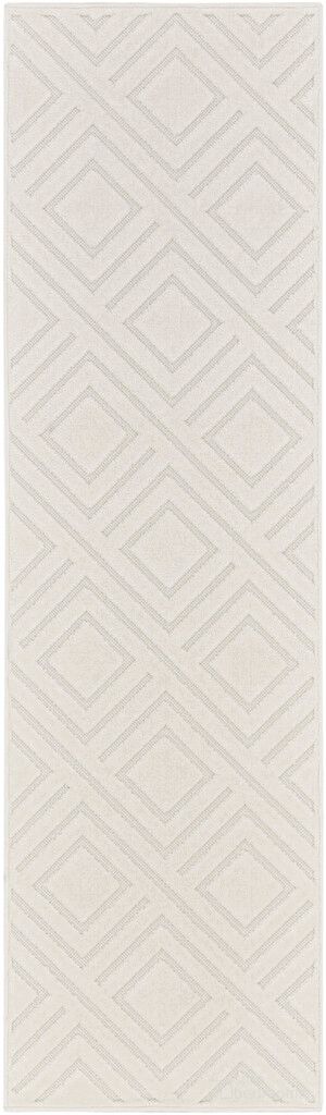 Casual 2' x 6' Modern Indoor Rug In Ivory