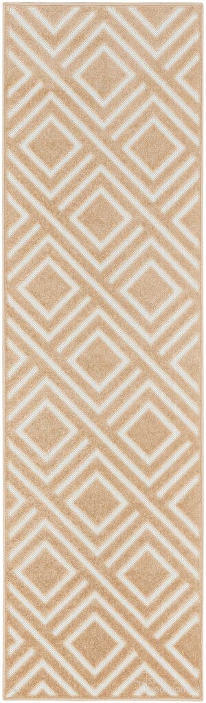 Casual 2' x 6' Modern Indoor Rug In Taupe
