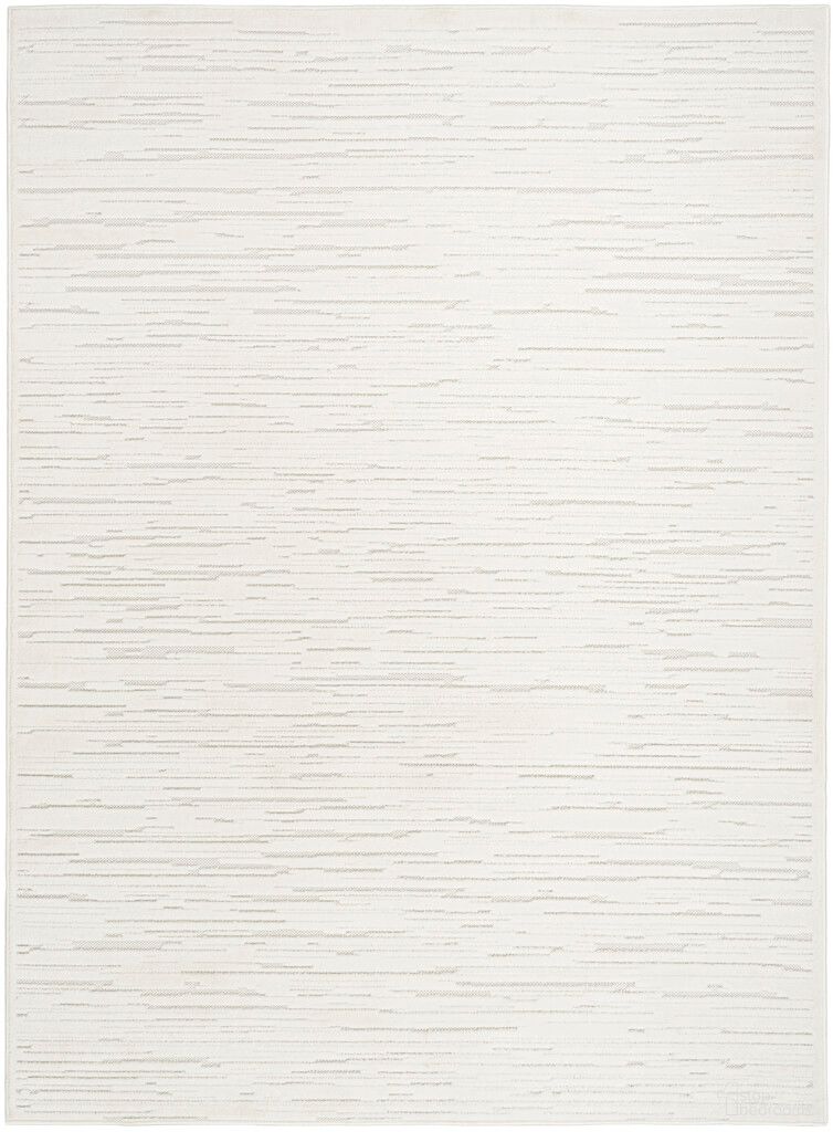 Casual 3'11" x 5'11" Modern Indoor Rug In Ivory