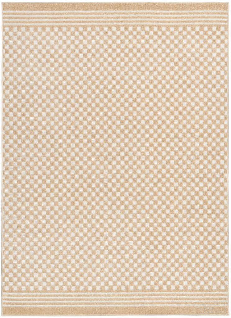 Casual 5'3" x 7' Modern Indoor Rug In Taupe