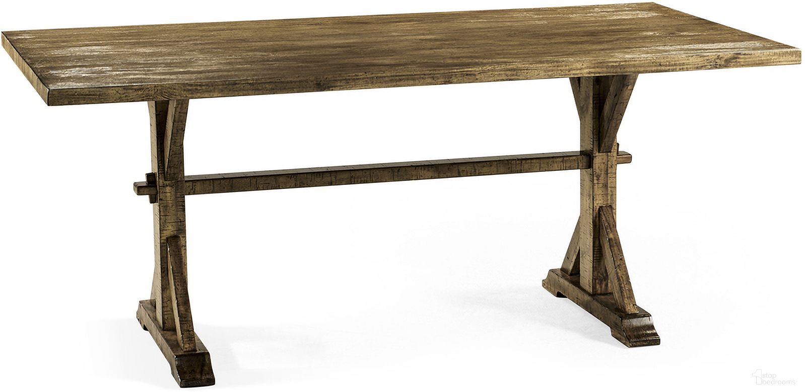 The appearance of Casual Accents 72 Inch Dining Table In Brown designed by Jonathan Charles in the transitional interior design. This brown piece of furniture was selected by 1StopBedrooms from Casual Collection to add a touch of cosiness and style into your home. Sku: 491060-72L-DTM. Table Base Style: Trestle. Material: Wood. Table Top Shape: Rectangular. Size: 38" x 72".