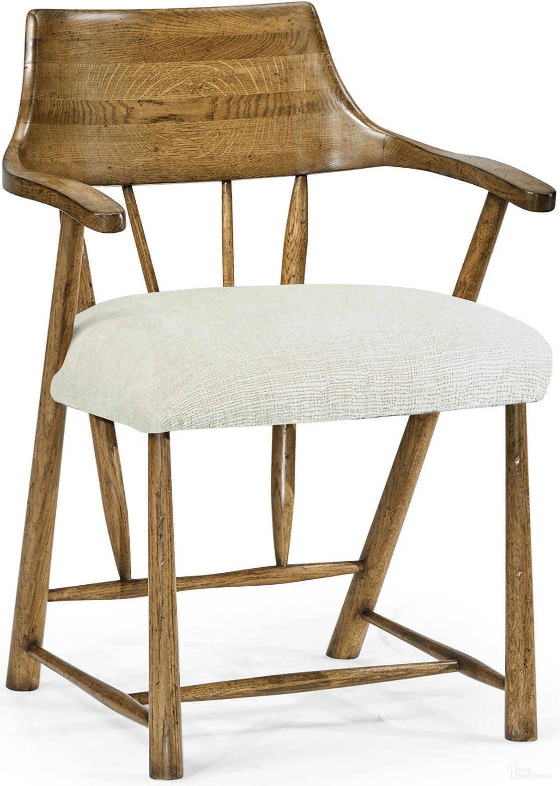 The appearance of Casual Accents Captains Shambala Chair In Medium Driftwood designed by Jonathan Charles in the transitional interior design. This driftwood piece of furniture  was selected by 1StopBedrooms from Casual Collection to add a touch of cosiness and style into your home. Sku: 492783-DTM-F400. Material: Fabric.