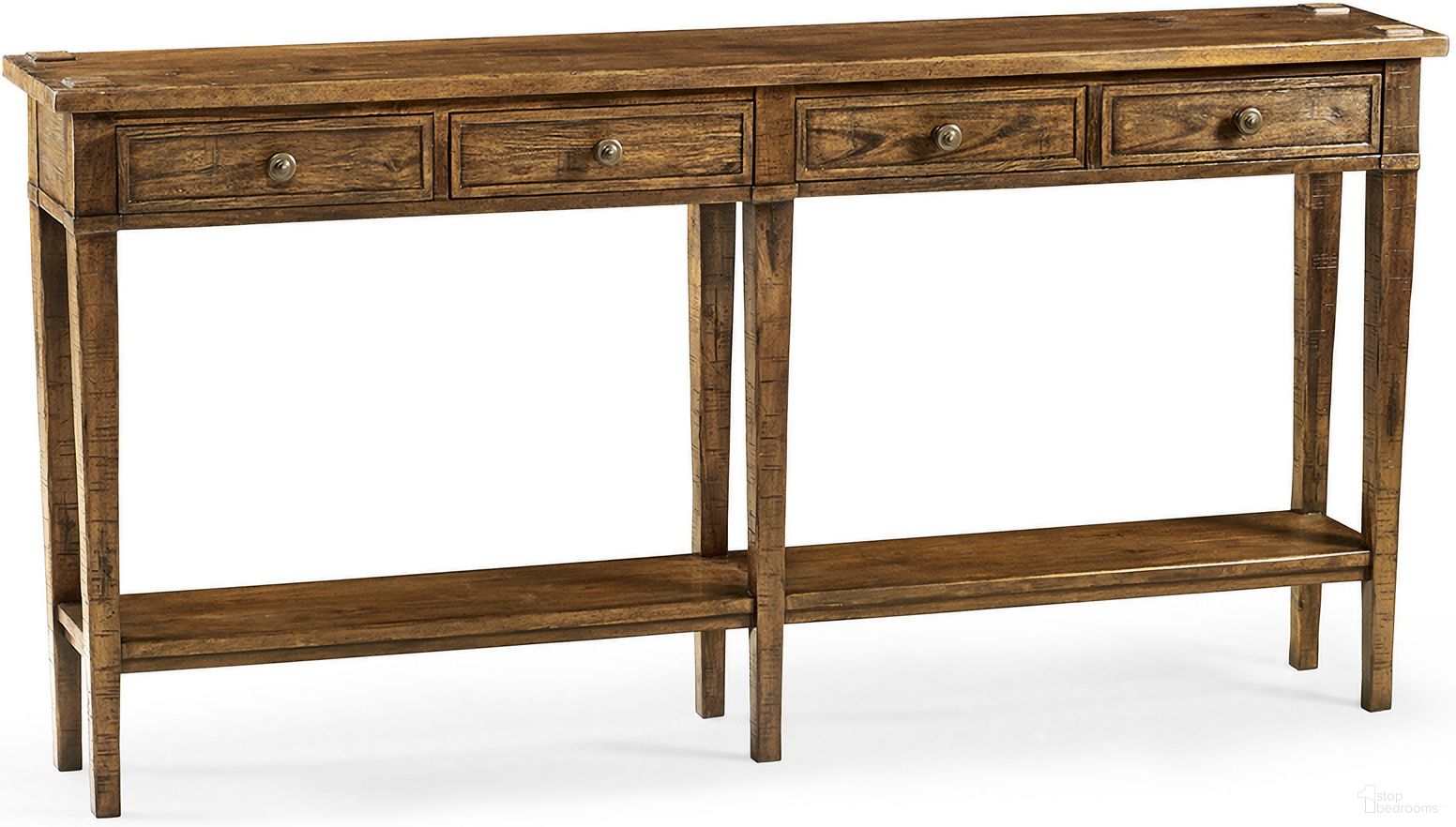 The appearance of Casual Accents Country 4 Drawer Console Table In Walnut designed by Jonathan Charles in the transitional interior design. This walnut piece of furniture  was selected by 1StopBedrooms from Casual Collection to add a touch of cosiness and style into your home. Sku: 491083-CFW. Material: Wood.