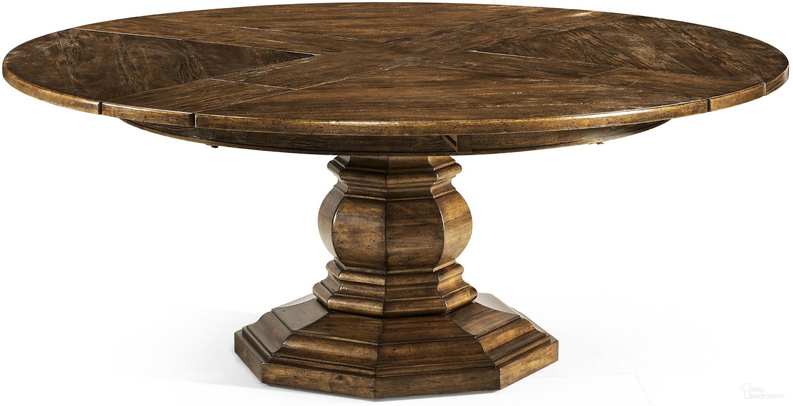 The appearance of Casual Accents Country 59 Inch Round Extendable Dining Table In Walnut designed by Jonathan Charles in the transitional interior design. This walnut piece of furniture  was selected by 1StopBedrooms from Casual Collection to add a touch of cosiness and style into your home. Sku: 491130-59D-CFW. Table Base Style: Pedestal. Table Top Shape: Round. Material: Wood. Size: 59".