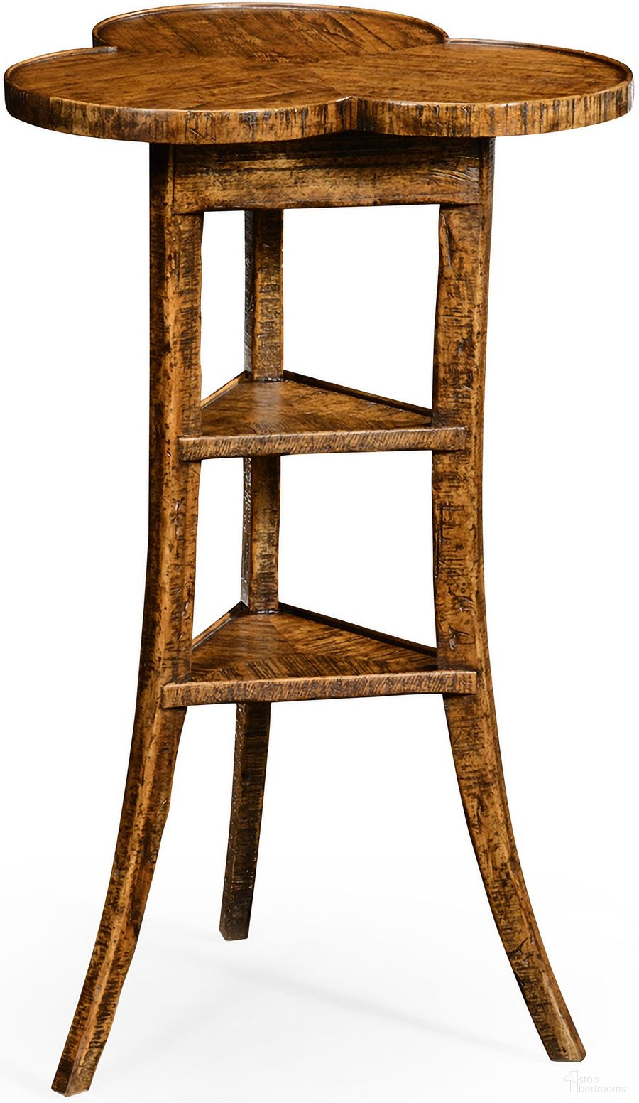 The appearance of Casual Accents Country Trefoil Side Table In Walnut designed by Jonathan Charles in the transitional interior design. This walnut piece of furniture was selected by 1StopBedrooms from Casual Collection to add a touch of cosiness and style into your home. Sku: 491037-CFW. Material: Wood.