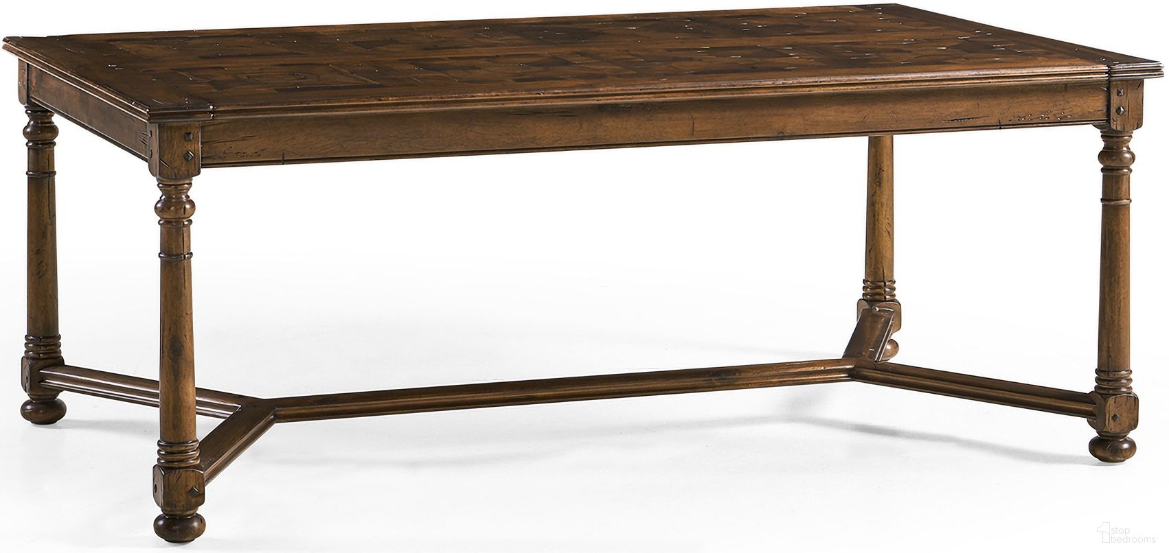 The appearance of Casual Accents Parquet Oyster Cocktail Table In Walnut designed by Jonathan Charles in the traditional interior design. This walnut piece of furniture  was selected by 1StopBedrooms from Casual Collection to add a touch of cosiness and style into your home. Sku: 493413-COS. Material: Wood.