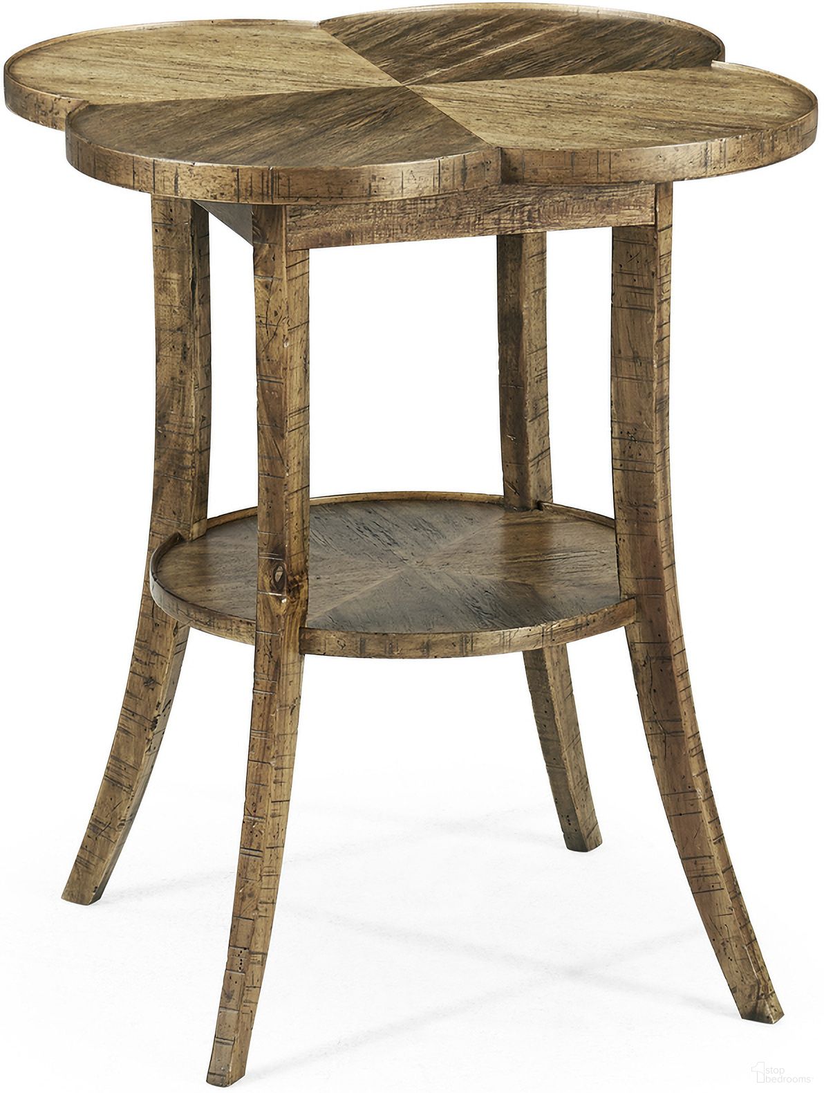 Casual Accents Quatrefoil Accent Table In Medium Driftwood