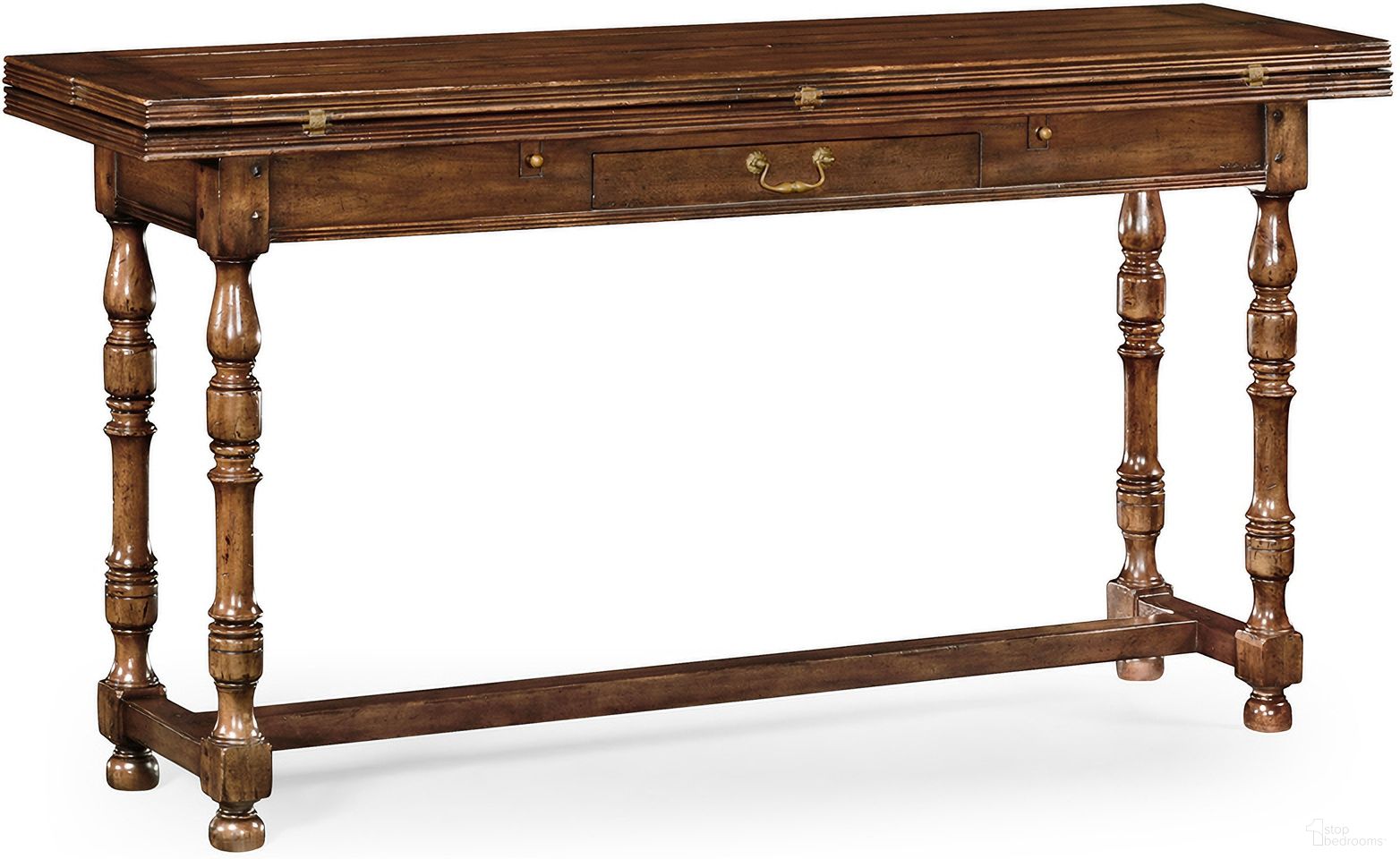 The appearance of Casual Accents Small Hunt Table In Walnut designed by Jonathan Charles in the transitional interior design. This walnut piece of furniture was selected by 1StopBedrooms from Casual Collection to add a touch of cosiness and style into your home. Sku: 492704-WCD. Material: Wood.