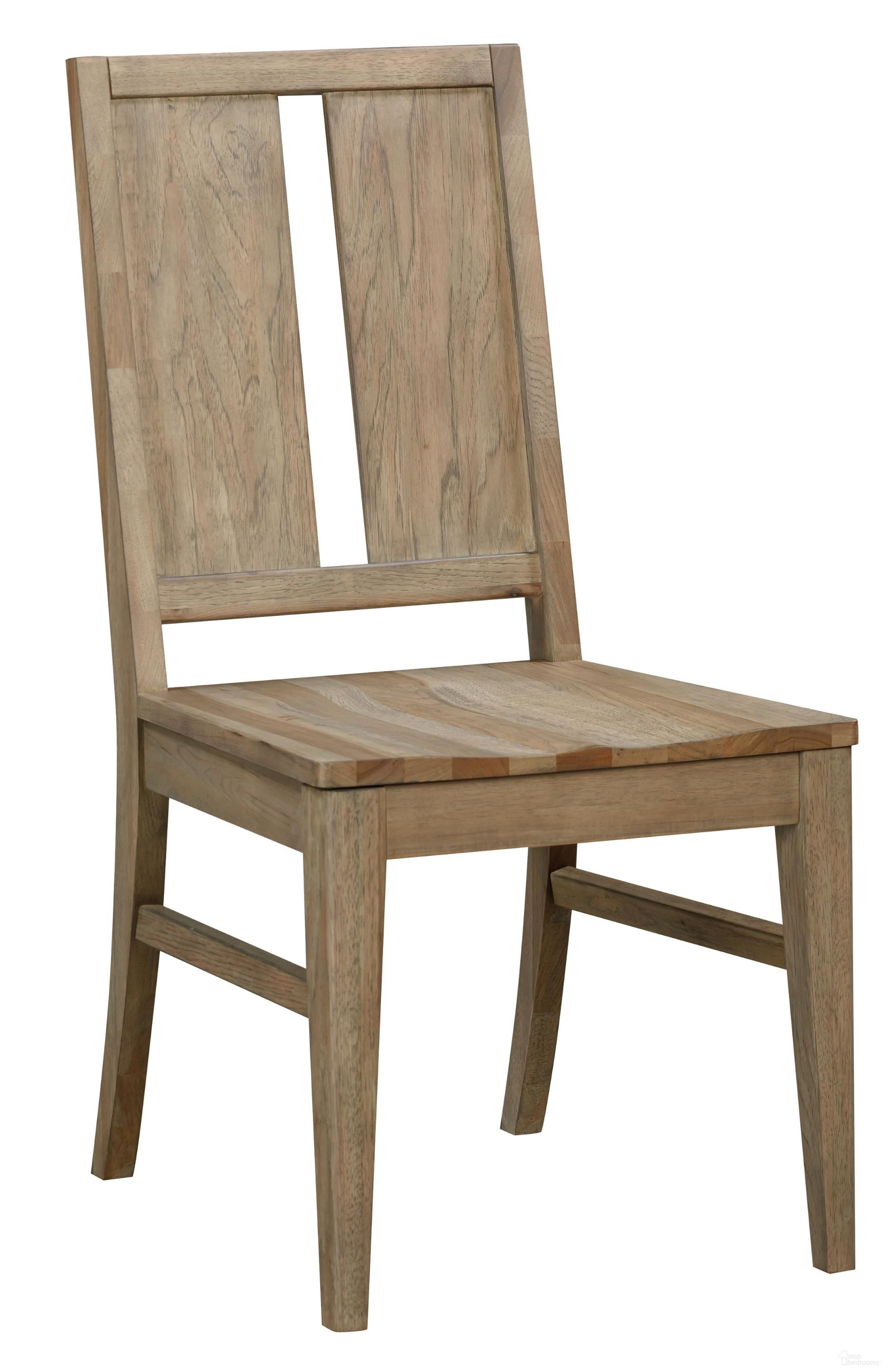 The appearance of Casual Loft Panel Back Chair with Wood Seat Set of 2 In Roasted Hazelnut designed by A-America in the modern / contemporary interior design. This roasted hazelnut piece of furniture  was selected by 1StopBedrooms from Casual Loft Collection to add a touch of cosiness and style into your home. Sku: CAURH2802. Chair Type: Side Chair. Material: Hickory.