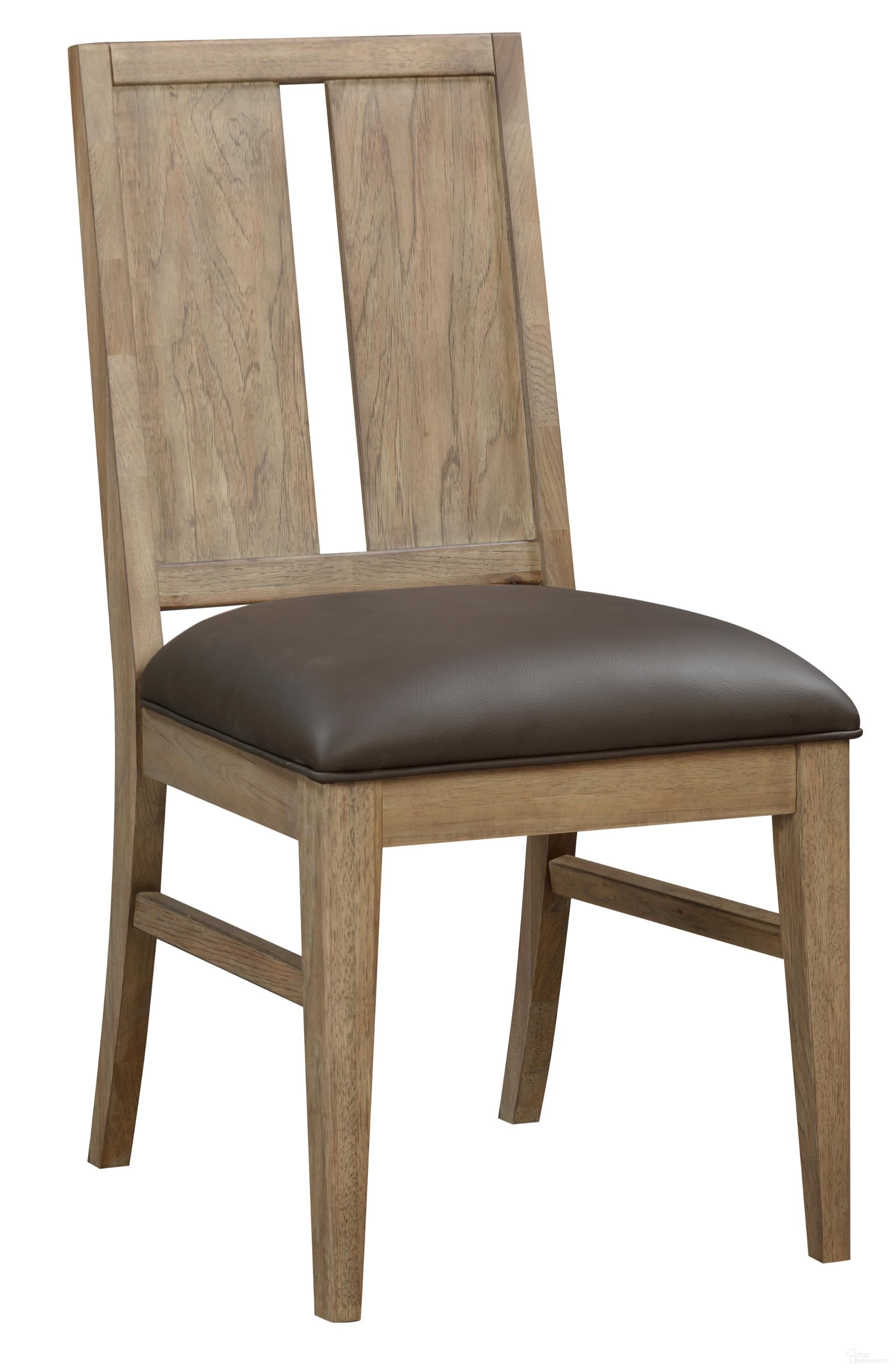The appearance of Casual Loft Panel Back Upholstered Side Chair Set of 2 In Roasted Hazelnut designed by A-America in the modern / contemporary interior design. This roasted hazelnut piece of furniture  was selected by 1StopBedrooms from Casual Loft Collection to add a touch of cosiness and style into your home. Sku: CAURH2792. Chair Type: Side Chair. Material: Hickory.