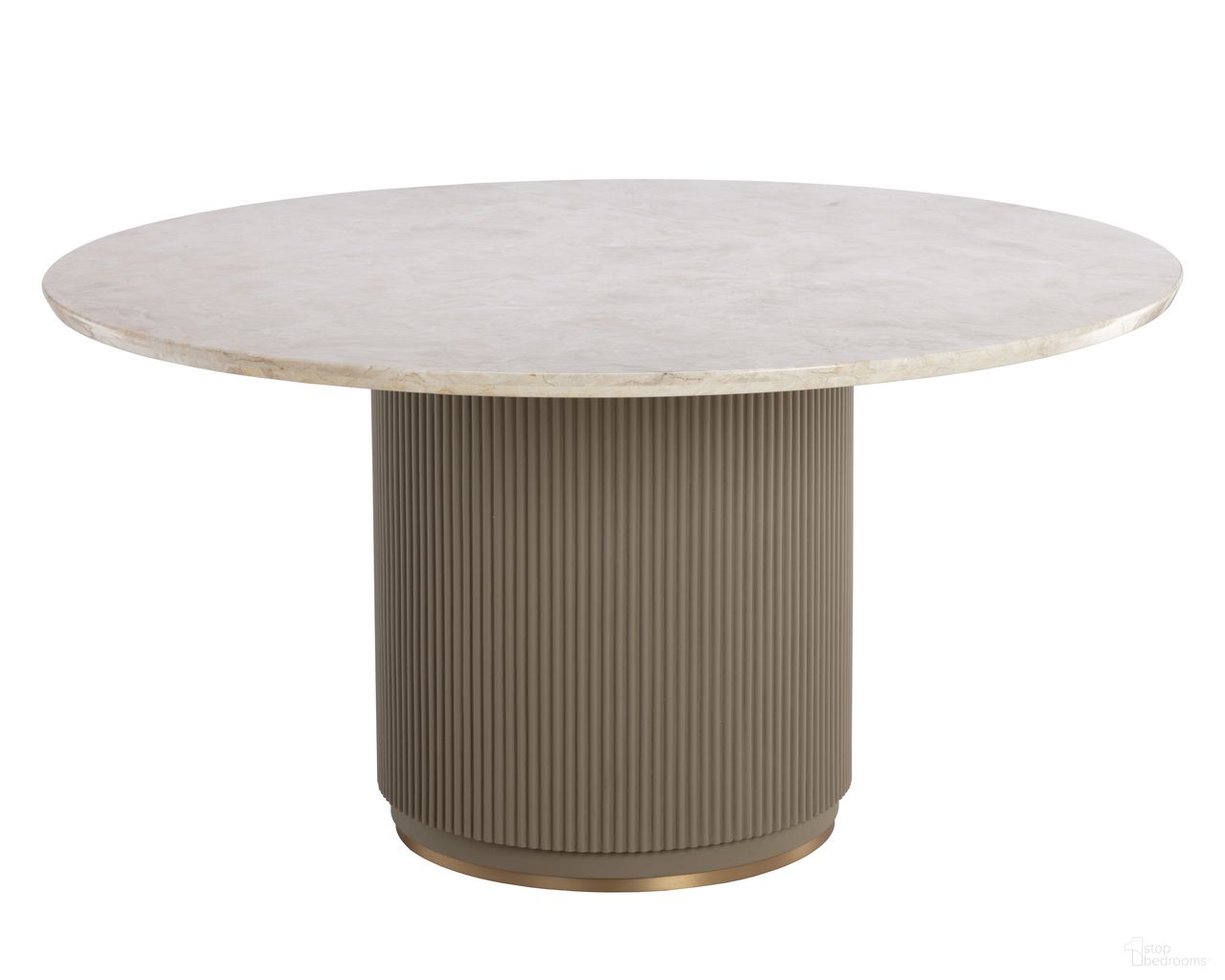 Cataldi 59 Inch Cataldi Dining Table In Cappuccino and Taupe