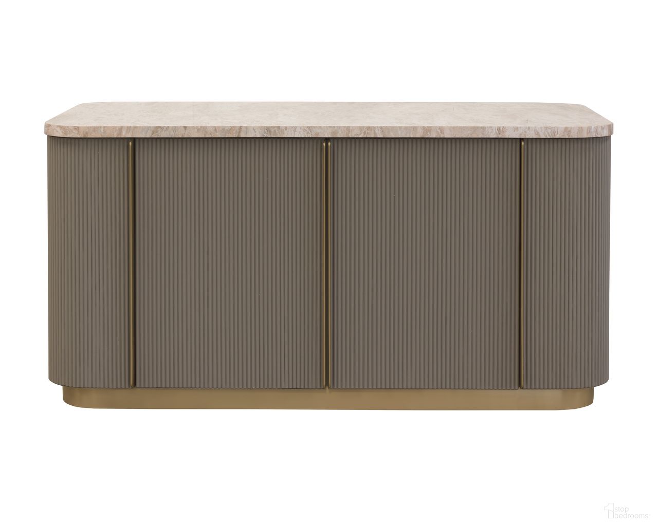 Cataldi Kitchen Island In Cappuccino and Taupe