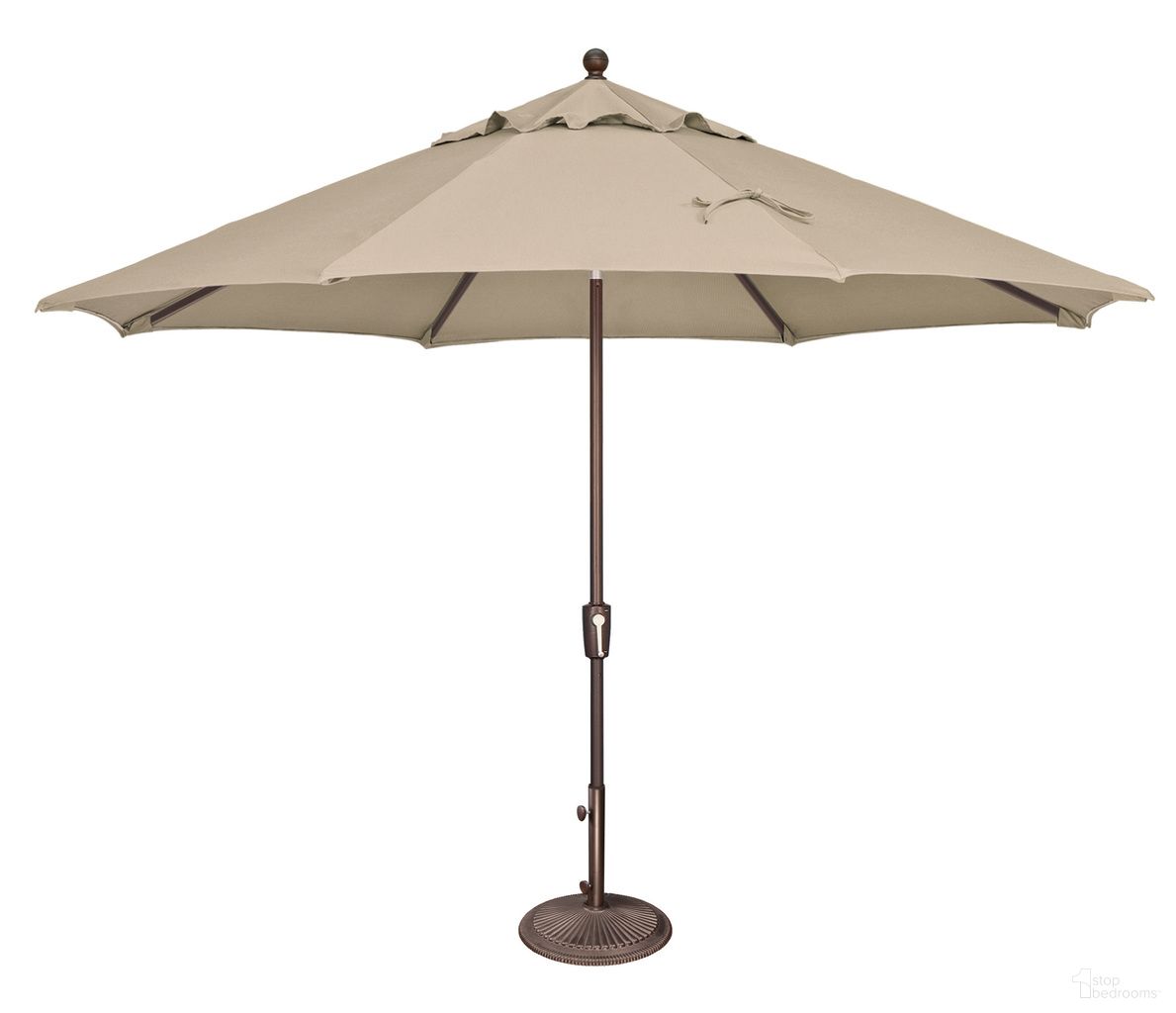 The appearance of Catalina 11' Octagon Push Button Tilt Umbrella In Antique Beige and Bronze designed by Simplyshade in the traditional interior design. This antique beige/bronze piece of furniture was selected by 1StopBedrooms from Catalina Collection to add a touch of cosiness and style into your home. Sku: SSUM92-11-00/5422. Material: Acrylic.