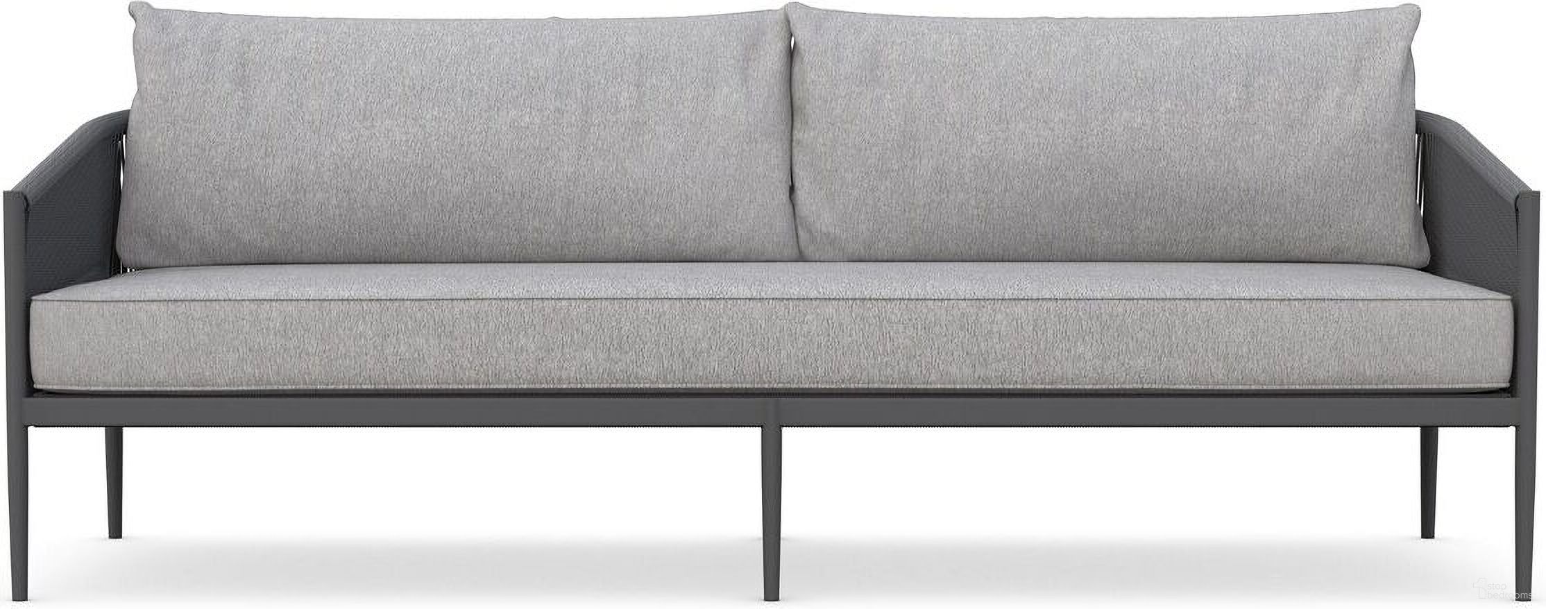 The appearance of Catalina 3 Seat Sofa with Cushion In Moon and Matte Charcoal designed by Azzurro Living in the coastal interior design. This moon/matte charcoal piece of furniture was selected by 1StopBedrooms from Catalina Collection to add a touch of cosiness and style into your home. Sku: CAT-R07S3-CU. Material: Aluminum.