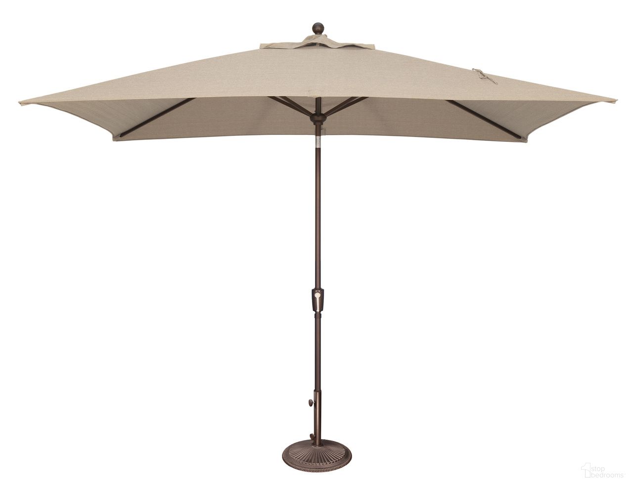 The appearance of Catalina 6.6' x 10' Rectangle Push Button Tilt Umbrella In Beige and Bronze designed by Simplyshade in the traditional interior design. This beige and bronze piece of furniture  was selected by 1StopBedrooms from Catalina Collection to add a touch of cosiness and style into your home. Sku: SSUM92-6X10RT-00/2422. Material: Olefin.