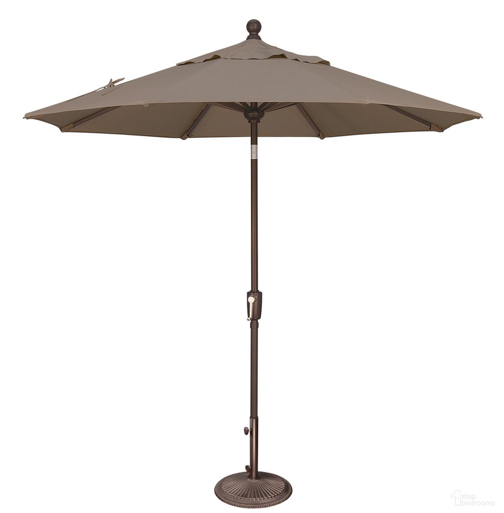 Catalina 7.5' Octagon Push Button Tilt Umbrella In Taupe