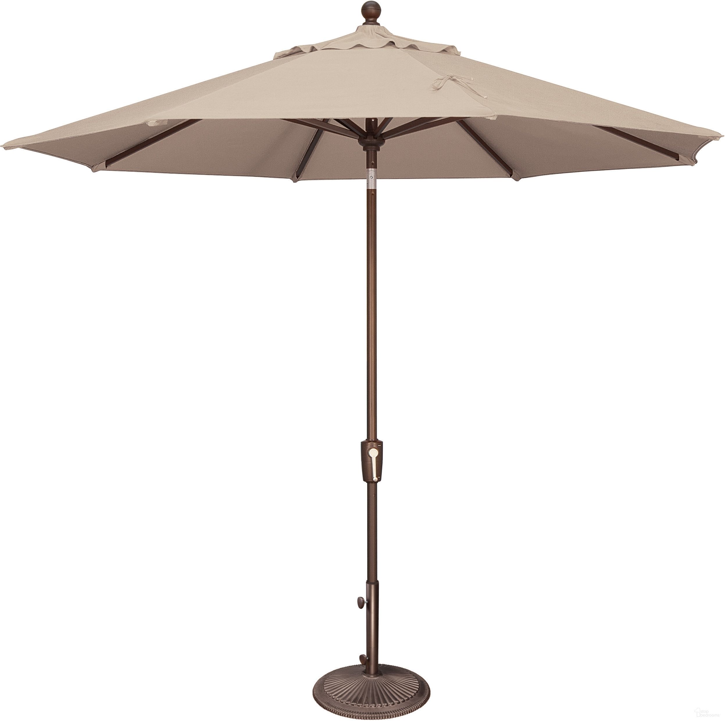 The appearance of Catalina 9' Octagon Push Button Tilt Umbrella In Beige and Bronze designed by Simplyshade in the traditional interior design. This beige and bronze piece of furniture was selected by 1StopBedrooms from Catalina Collection to add a touch of cosiness and style into your home. Sku: SSUM92-09-00/2422. Material: Olefin.