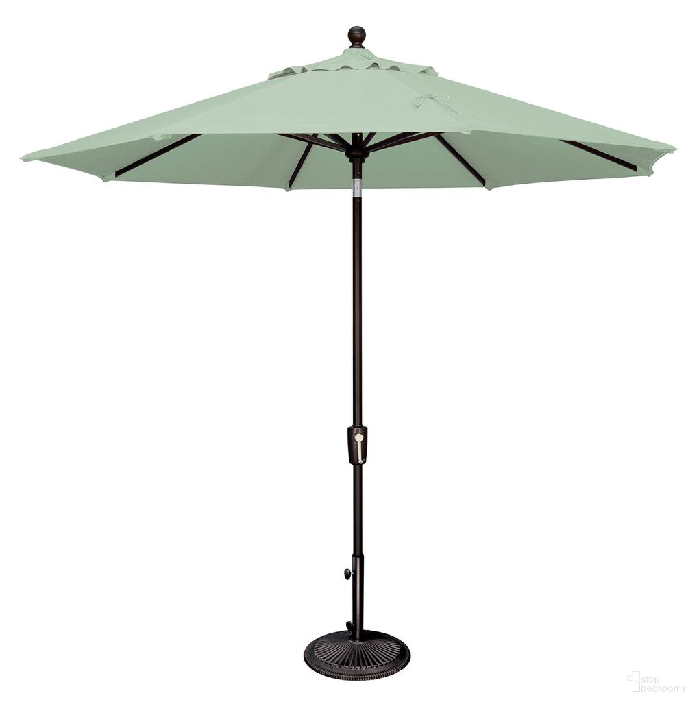 Catalina 9' Octagon Push Button Tilt Umbrella In Spa and Black