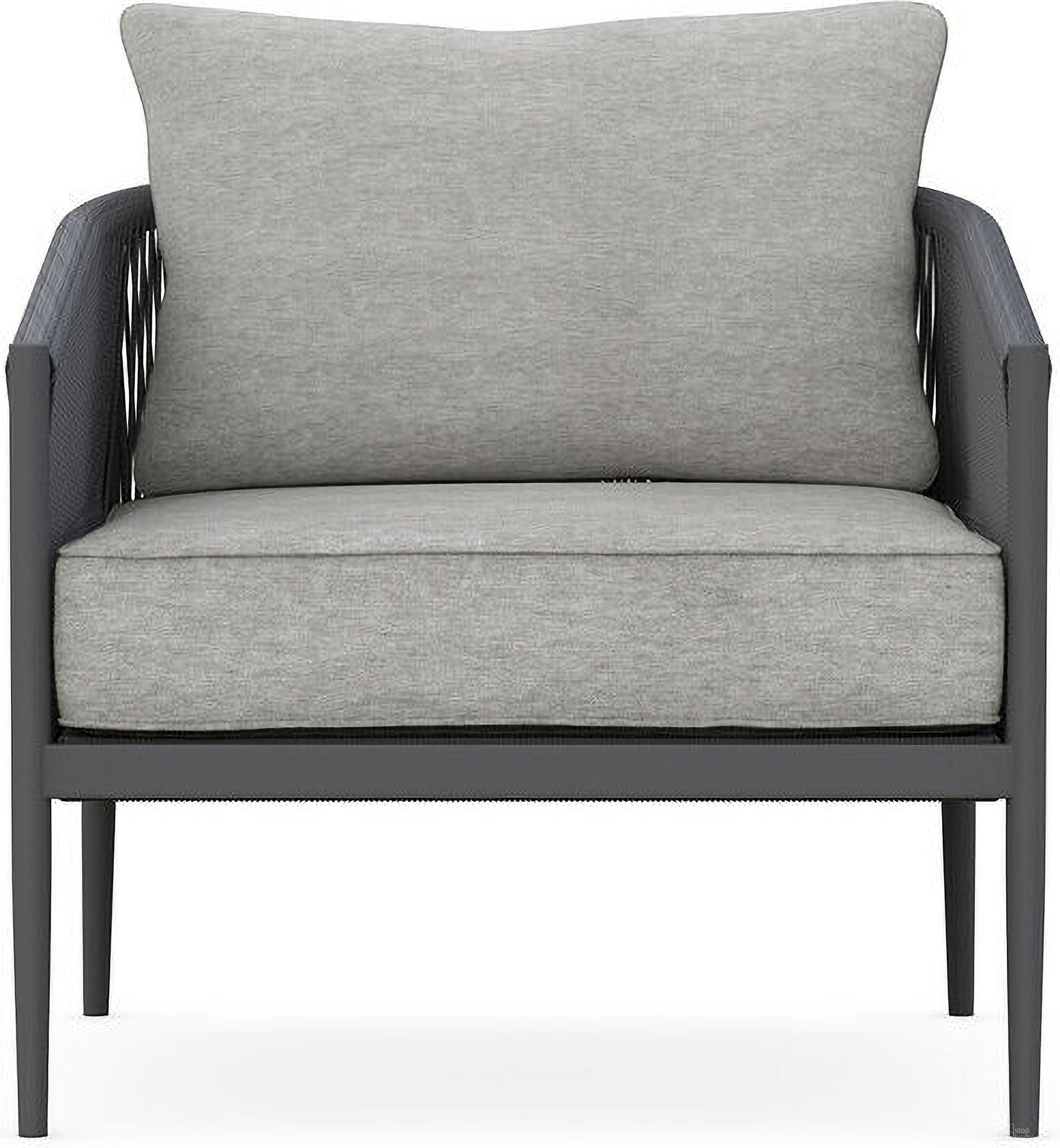 The appearance of Catalina Club Chair with Cushion In Moon and Matte Charcoal designed by Azzurro Living in the coastal interior design. This moon/matte charcoal piece of furniture was selected by 1StopBedrooms from Catalina Collection to add a touch of cosiness and style into your home. Sku: CAT-R07S1-CU. Material: Aluminum.