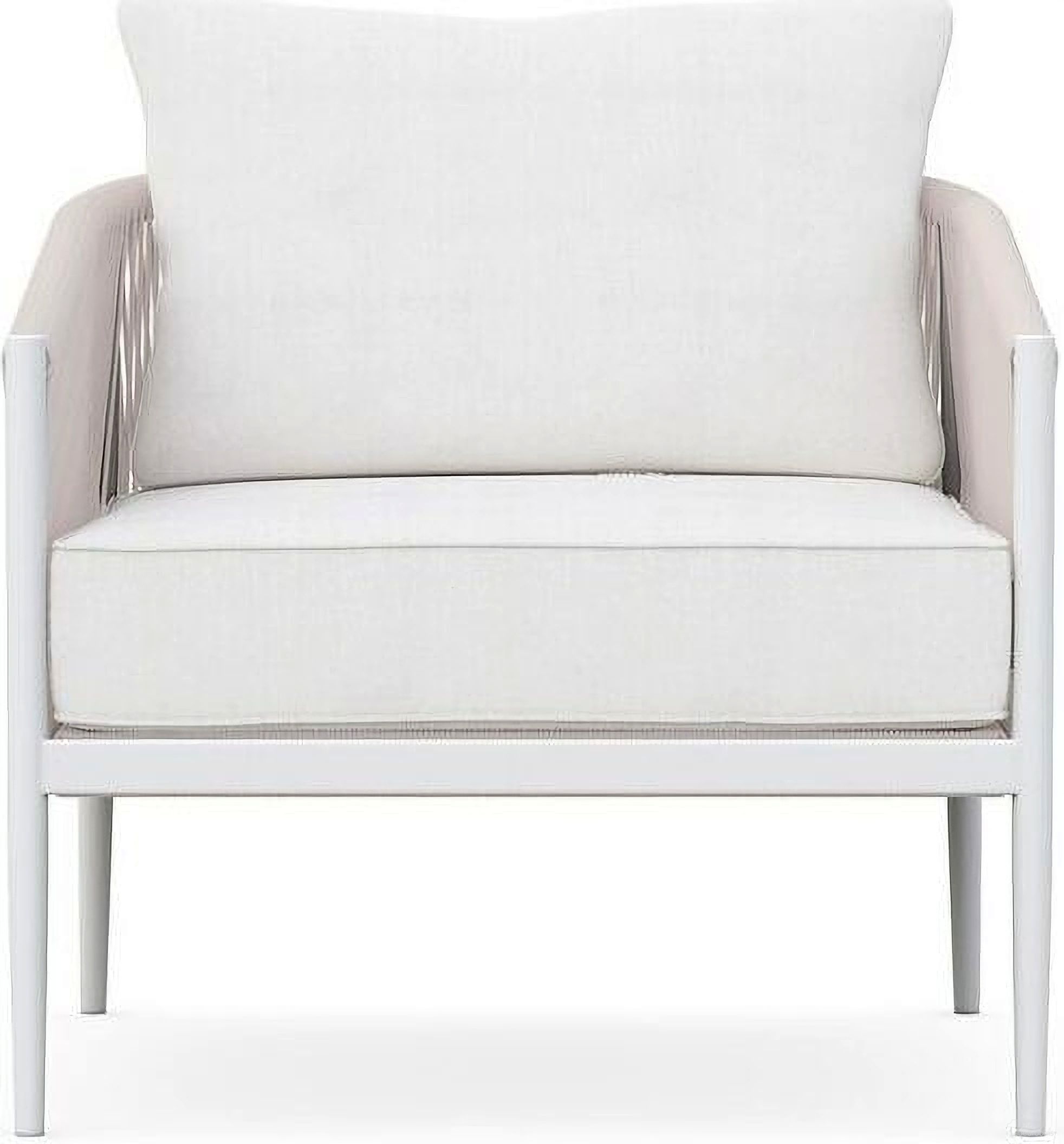 The appearance of Catalina Club Chair with Cushion In Polar and Matte White designed by Azzurro Living in the coastal interior design. This polar/matte white piece of furniture was selected by 1StopBedrooms from Catalina Collection to add a touch of cosiness and style into your home. Sku: CAT-R03S1-CU. Material: Aluminum.