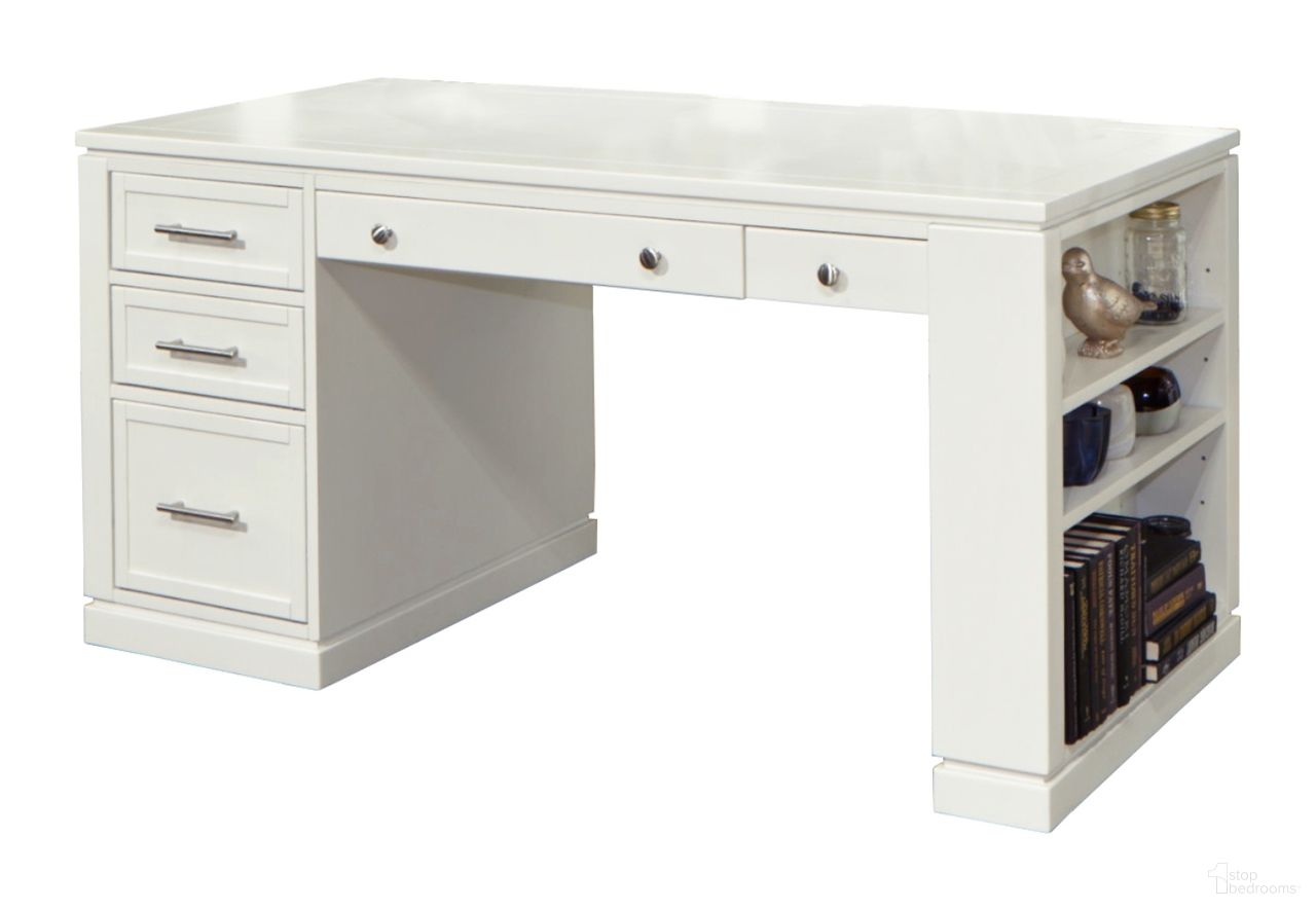 Catalina Cottage White 2 Piece 60" Writing Desk