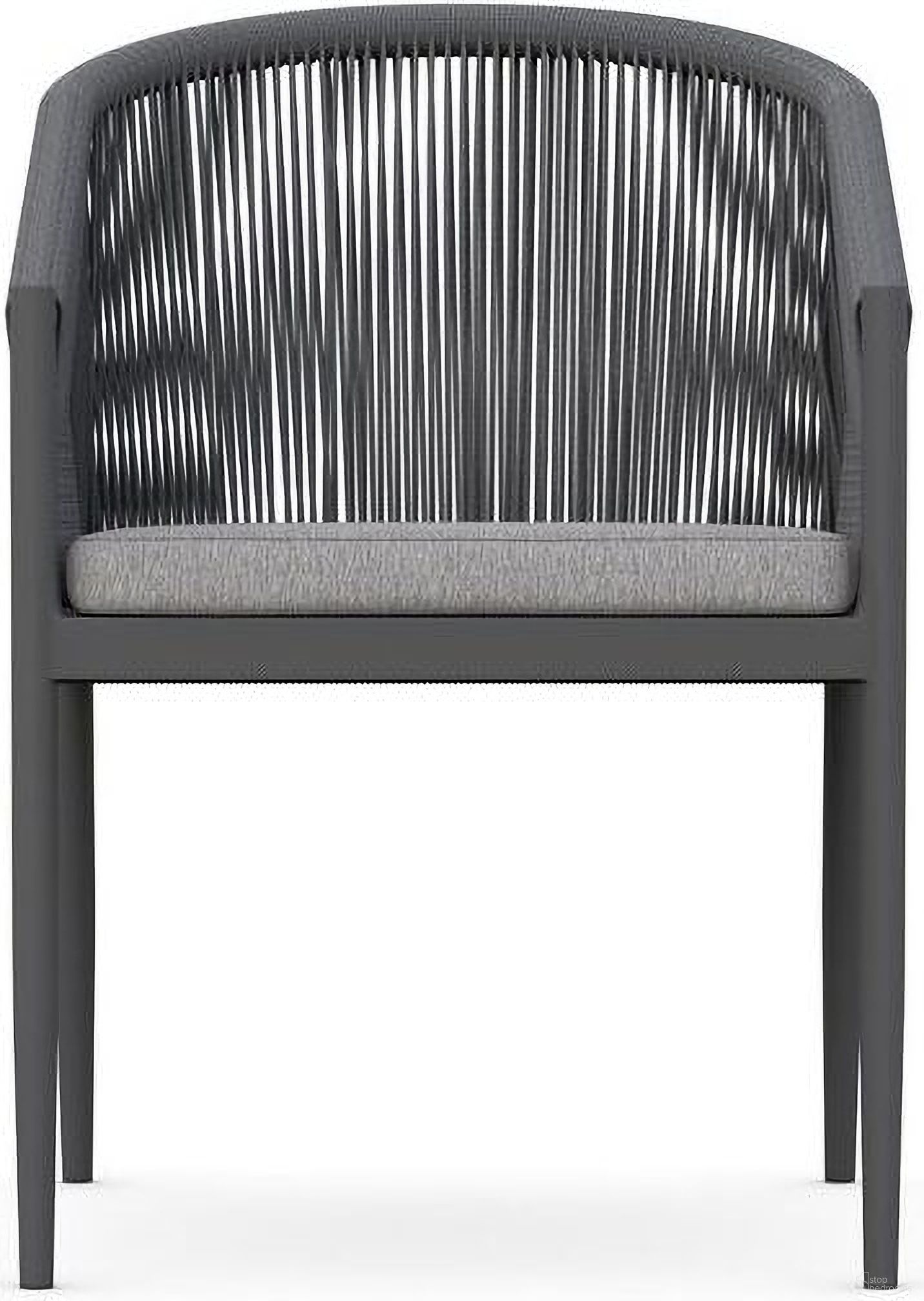 The appearance of Catalina Dining Chair with Cushion In Moon and Matte Charcoal designed by Azzurro Living in the coastal interior design. This moon/matte charcoal piece of furniture was selected by 1StopBedrooms from Catalina Collection to add a touch of cosiness and style into your home. Sku: CAT-R07D-CU. Material: Aluminum.