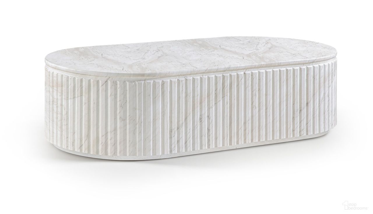 The appearance of Catania Concrete Indoor and Outdoor Coffee Table In White designed by Meridian in the modern / contemporary interior design. This white piece of furniture  was selected by 1StopBedrooms from Catania Collection to add a touch of cosiness and style into your home. Sku: 874White-CT. Material: Concrete.