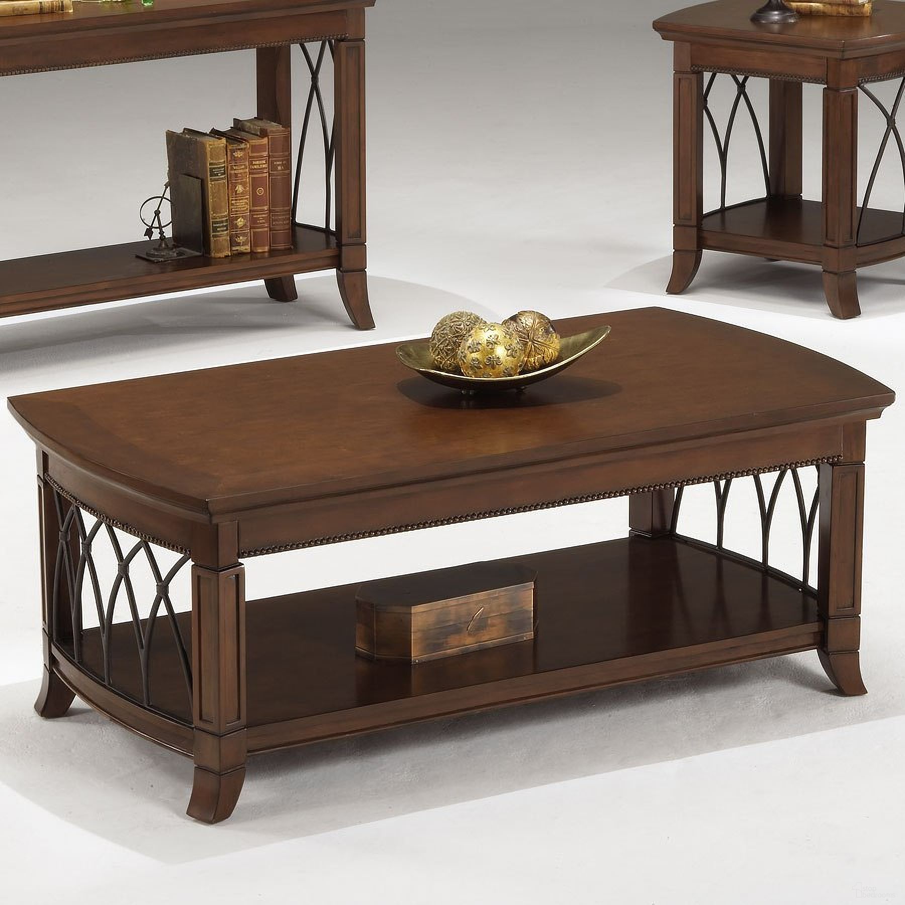 The appearance of Cathedral Cocktail Table designed by Bernell in the traditional interior design. This cherry piece of furniture  was selected by 1StopBedrooms from Cathedral Collection to add a touch of cosiness and style into your home. Sku: 8620. Material: Rubberwood.