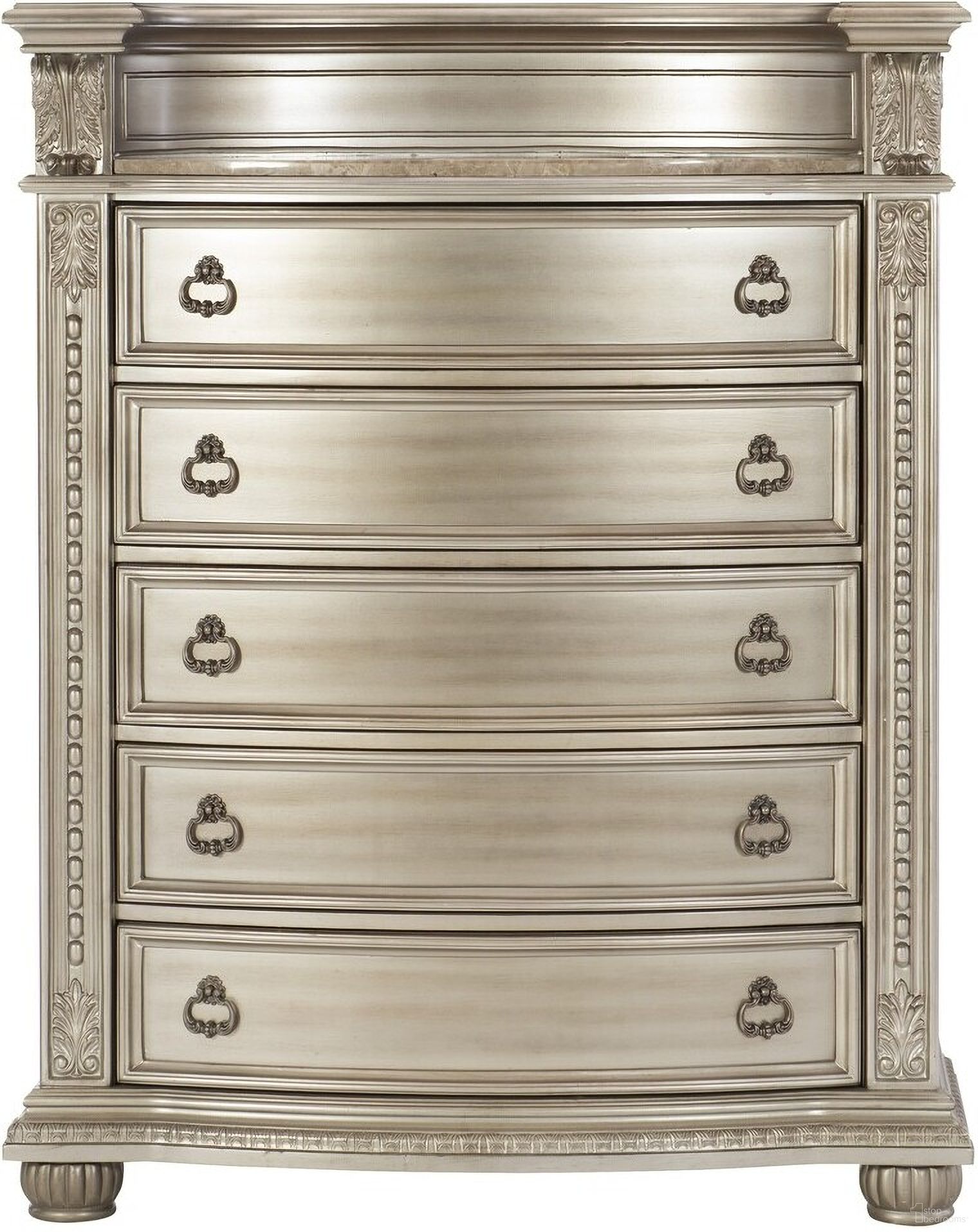 The appearance of Cavalier Silver Chest designed by Homelegance in the transitional interior design. This silver piece of furniture was selected by 1StopBedrooms from Cavalier Collection to add a touch of cosiness and style into your home. Sku: 1757SV-9. Material: Wood.