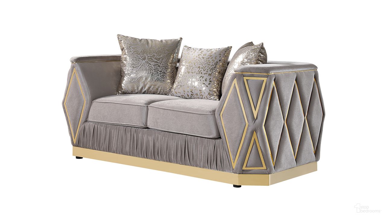 Cavalli Loveseat In Taupe and Gold