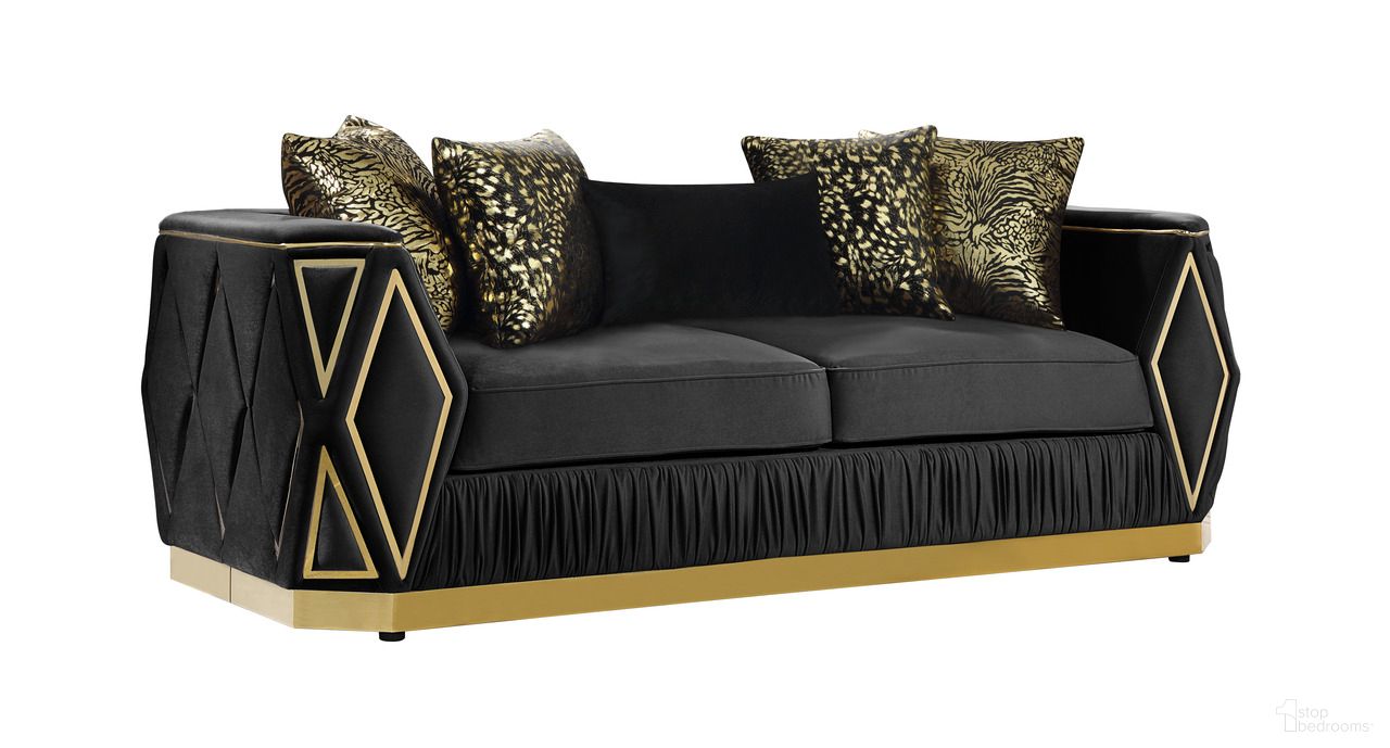 Cavalli Sofa In Black and Gold