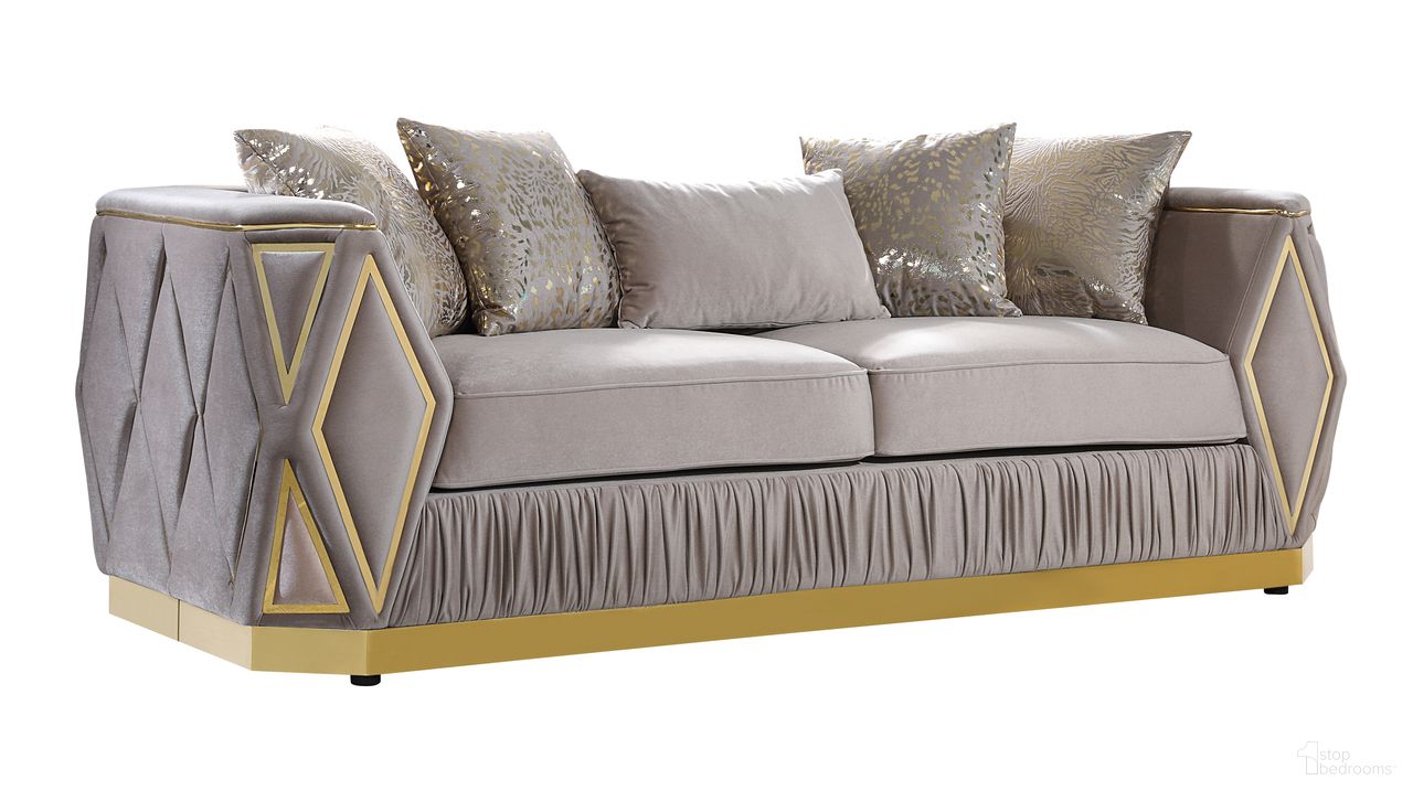 Cavalli Sofa In Taupe and Gold